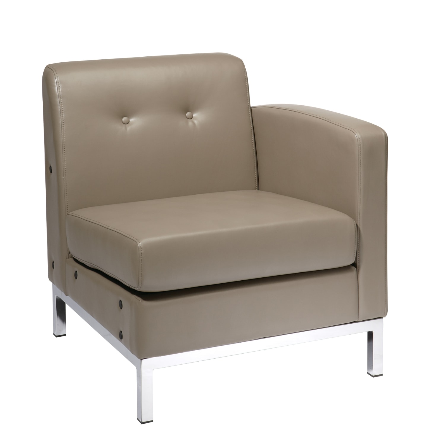 Office Star Avenue Six Wall Street Armless Chair SmokeChrome PopularChairscom