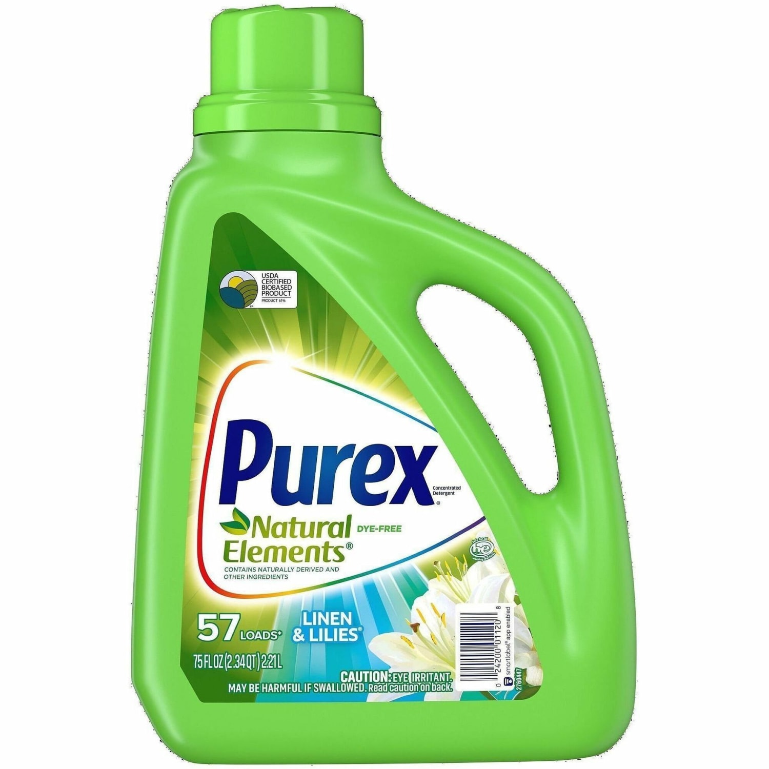 Purex Ultra Natural Elements HE Liquid Detergent, Linen & Lilies Scent, 75 Oz Bottle - Image 3