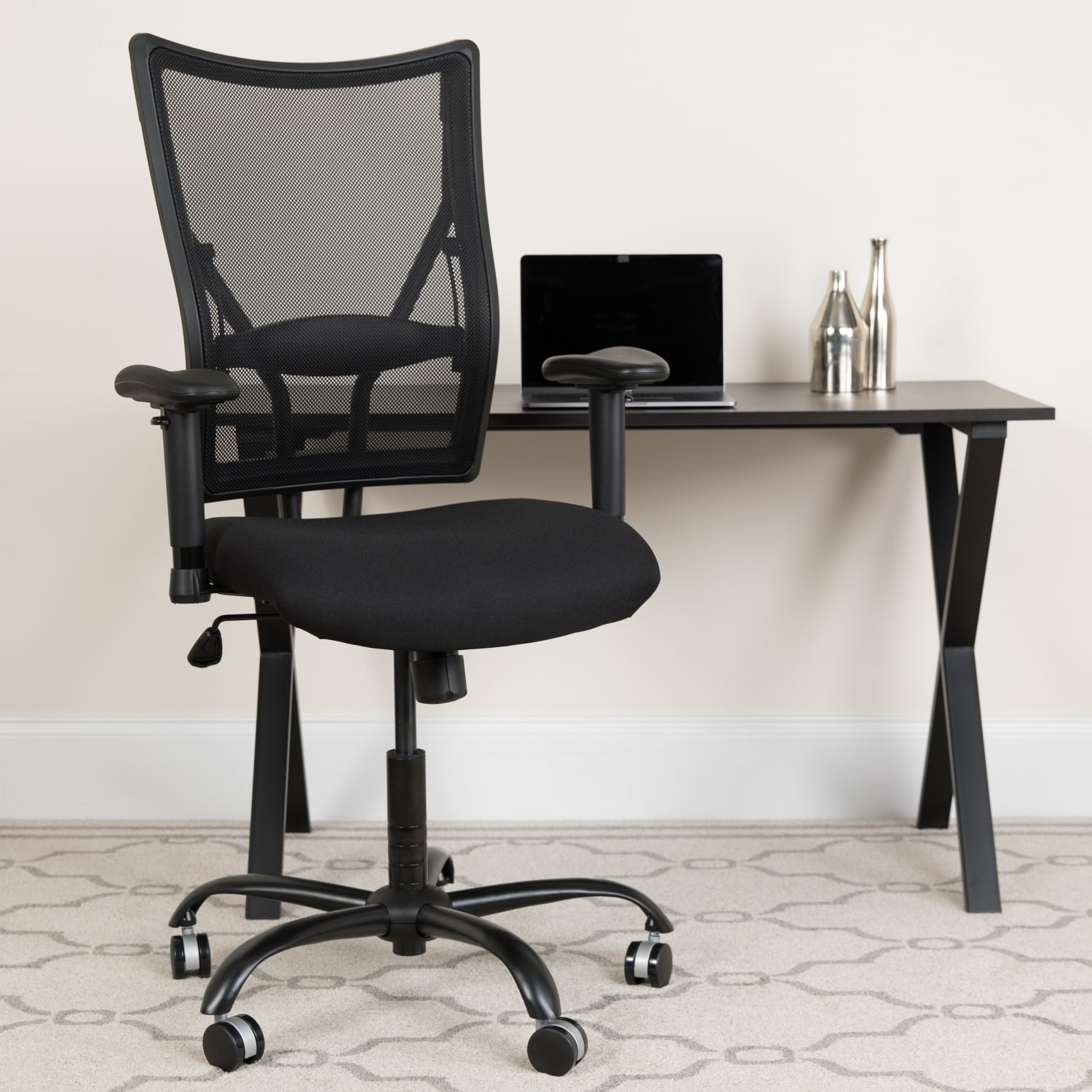 Flash Furniture HERCULES Ergonomic Mesh HighBack Big And Tall Swivel Chair With Adjustable Arms Black PopularChairscom Flash Furniture HERCULES Ergonomic Mesh High Back Big And Tall Swivel Chair With Adjustable Arms Black PopularChairscom