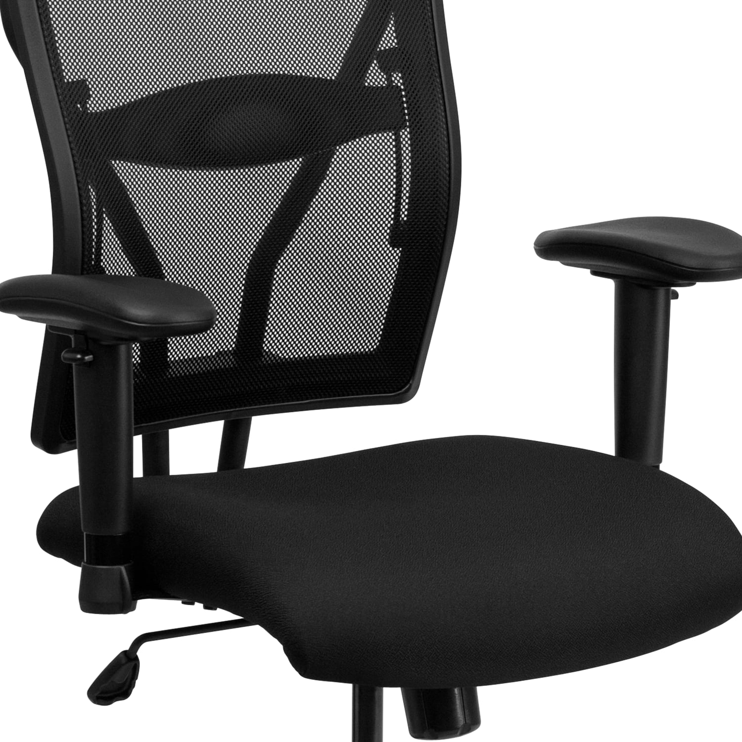 Flash Furniture HERCULES Ergonomic Mesh High-Back Big And Tall Swivel Chair With Adjustable Arms, Black - Image 10