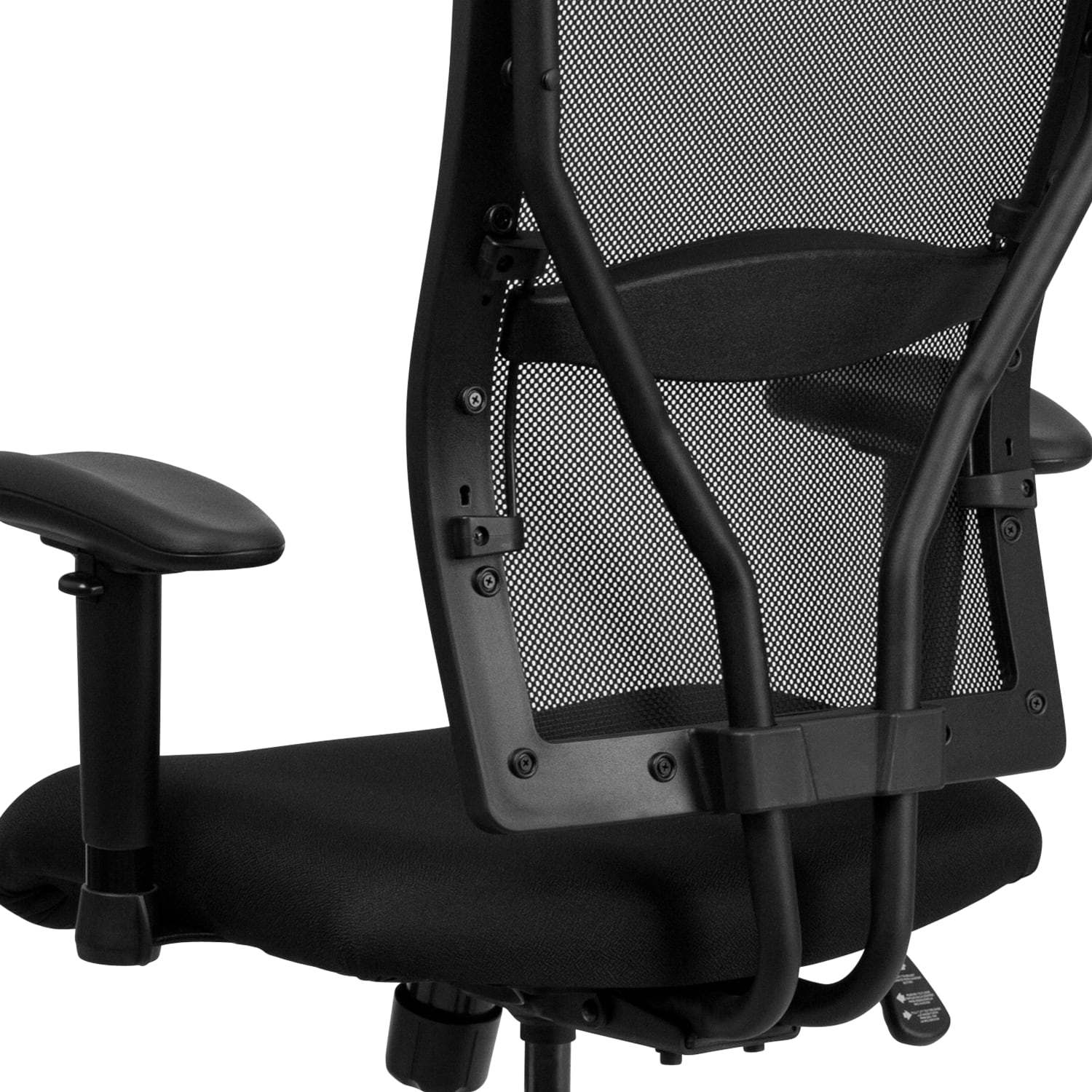 Flash Furniture HERCULES Ergonomic Mesh High-Back Big And Tall Swivel Chair With Adjustable Arms, Black - Image 13