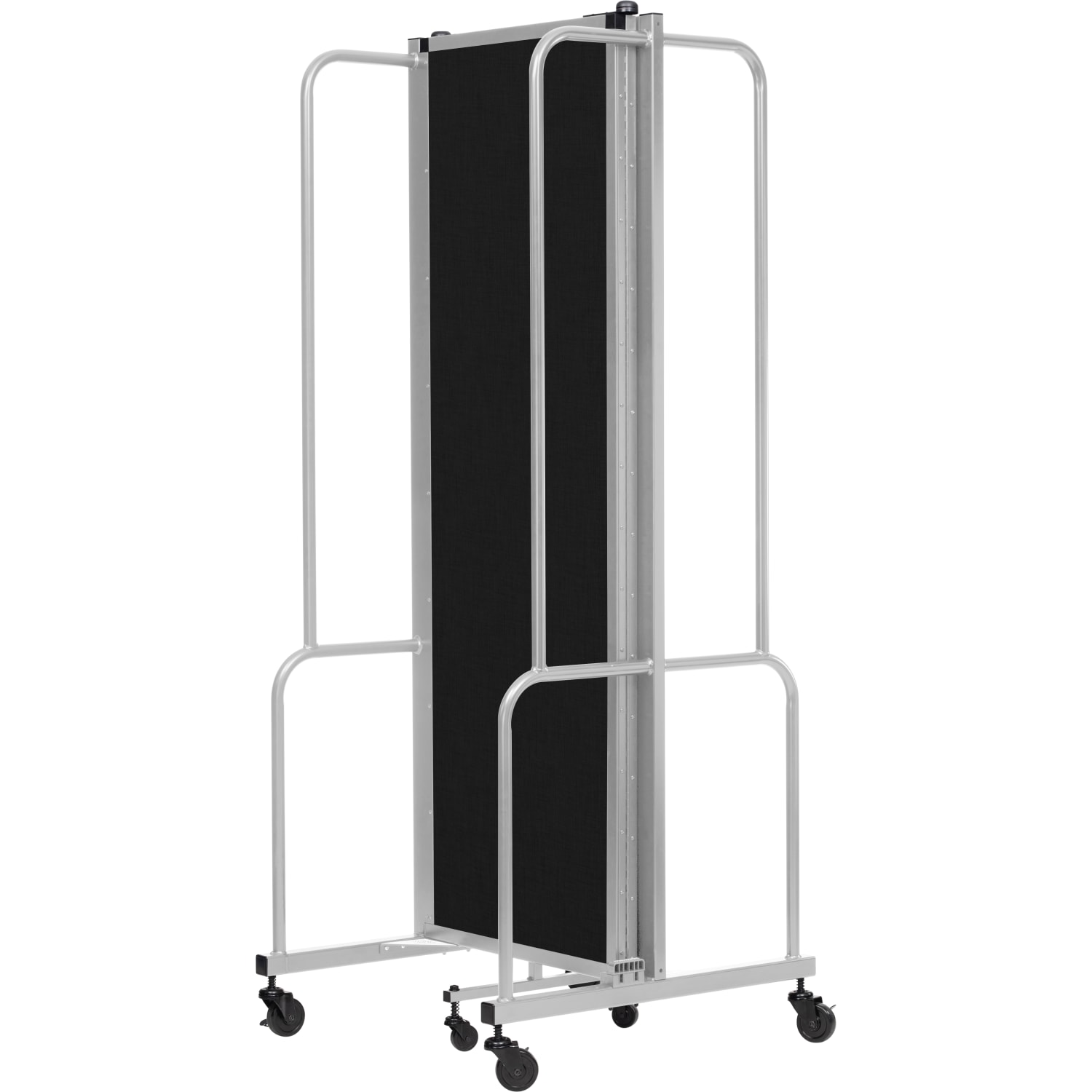 National Public Seating Room Divider, 3 Sections, 72inH x 72inW x 27inD, Black/Gray - Image 5