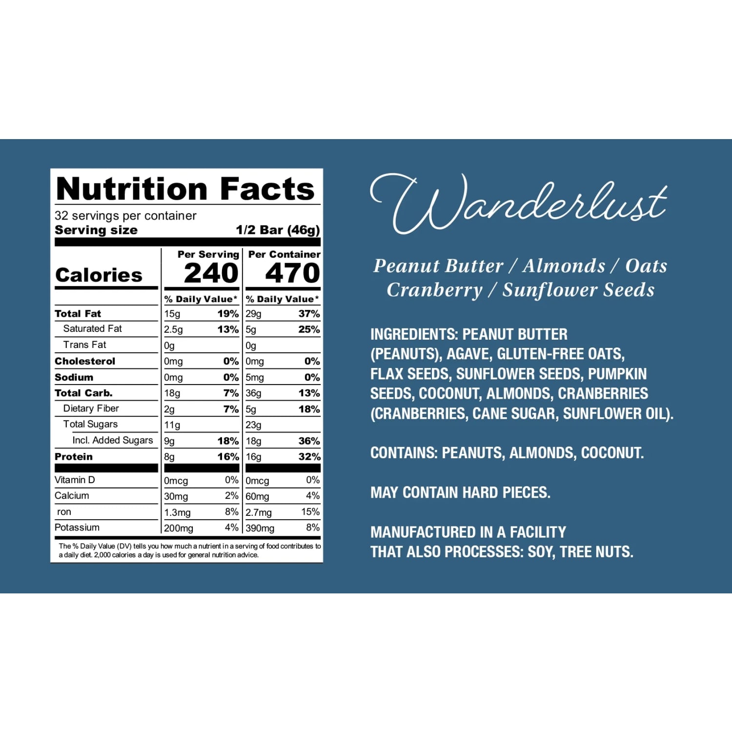 Protein Puck Peanut Butter/Almond/Cranberry Protein Bars, 3.25 Oz, Box Of 16 - Image 4