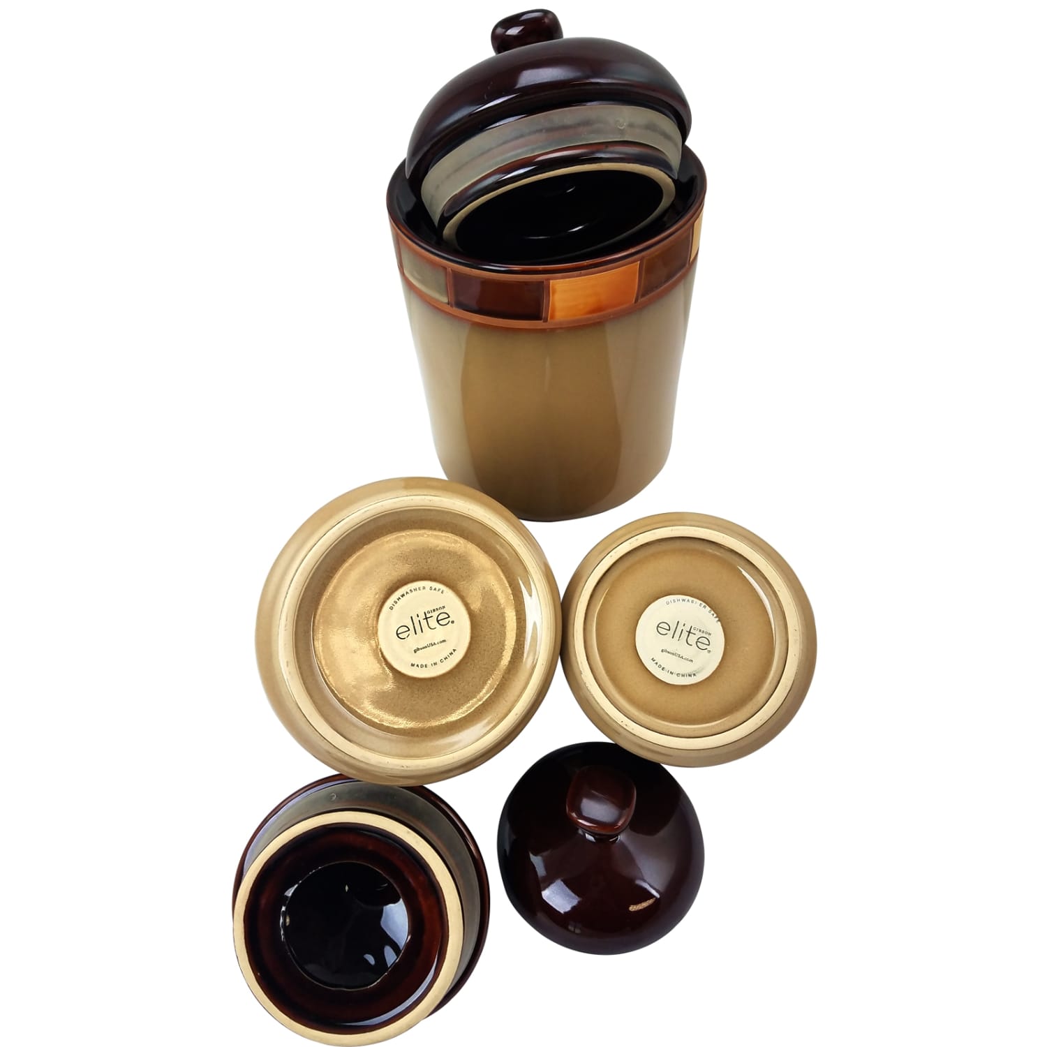 Casa Estebana 3-Piece Canister Set, Brown - Image 5