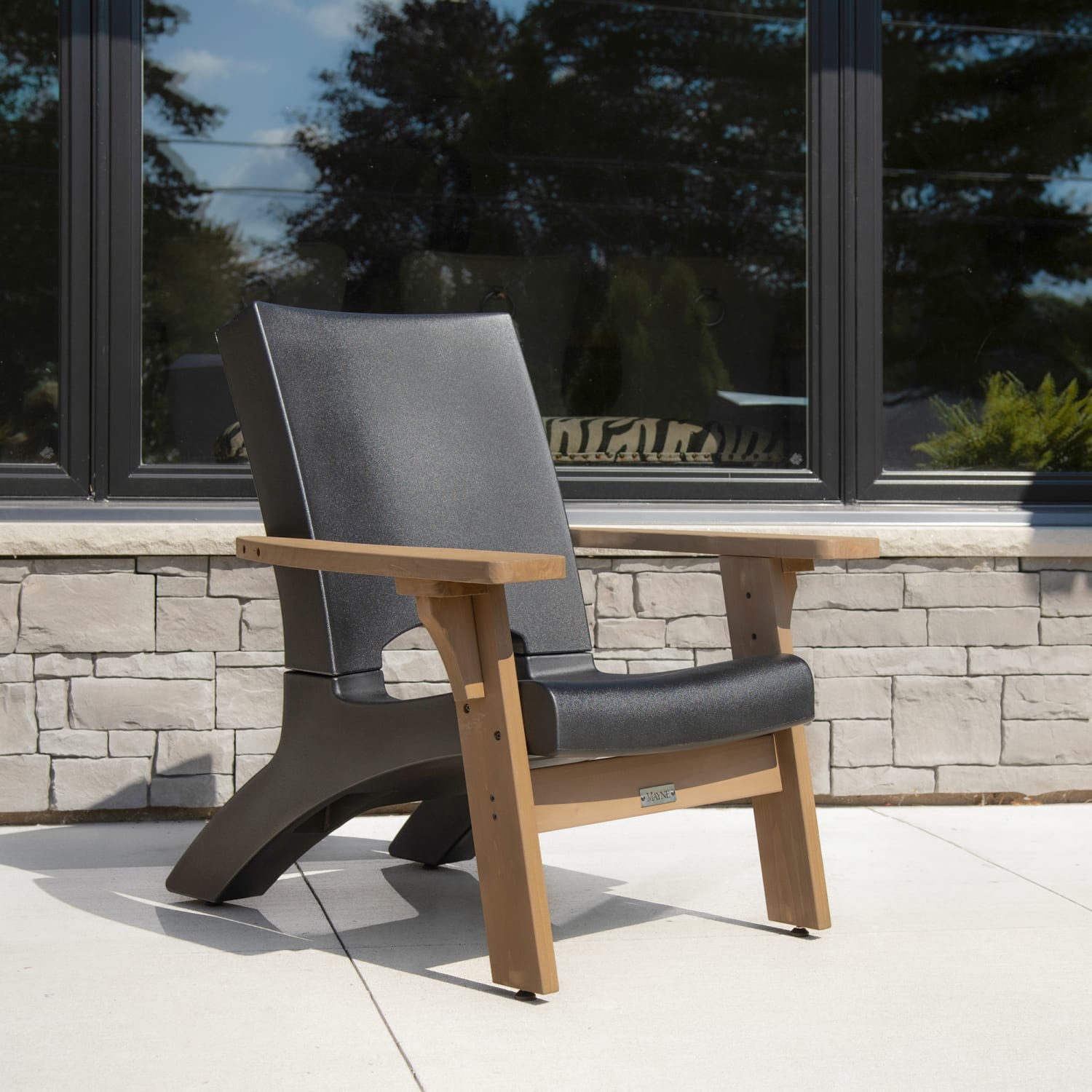 Mayne Mesa Resin And Wood Outdoor Furniture Patio Chair Black PopularChairscom Mayne Mesa Resin And Wood Outdoor Furniture Patio Chair Black PopularChairscom