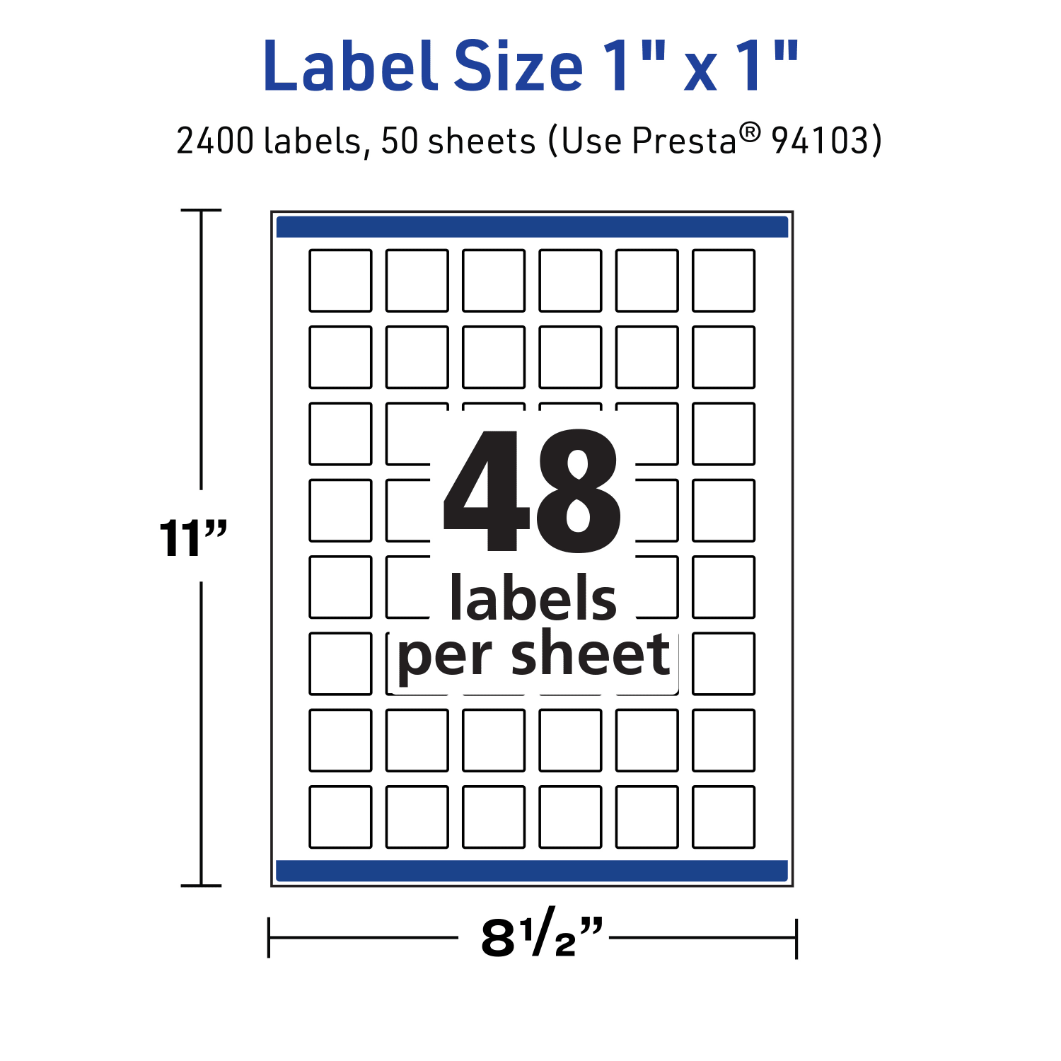 Avery Print-To-The-Edge TrueBlock Labels With Sure Feed, 94103-TWMP50, Square, 1in x 1in, Matte White, Pack Of 2400 - Image 6