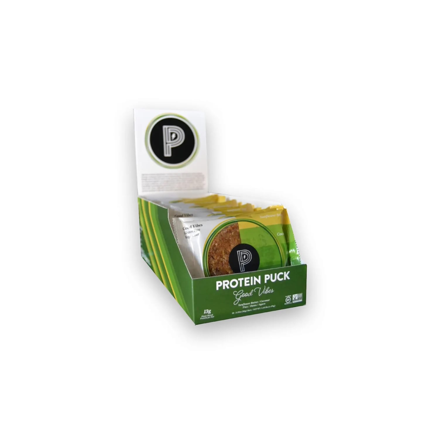 Protein Puck Sun Butter, Coconut, Almond Paleo Protein Bars, 3.25 Oz., Box of 16 - Image 3