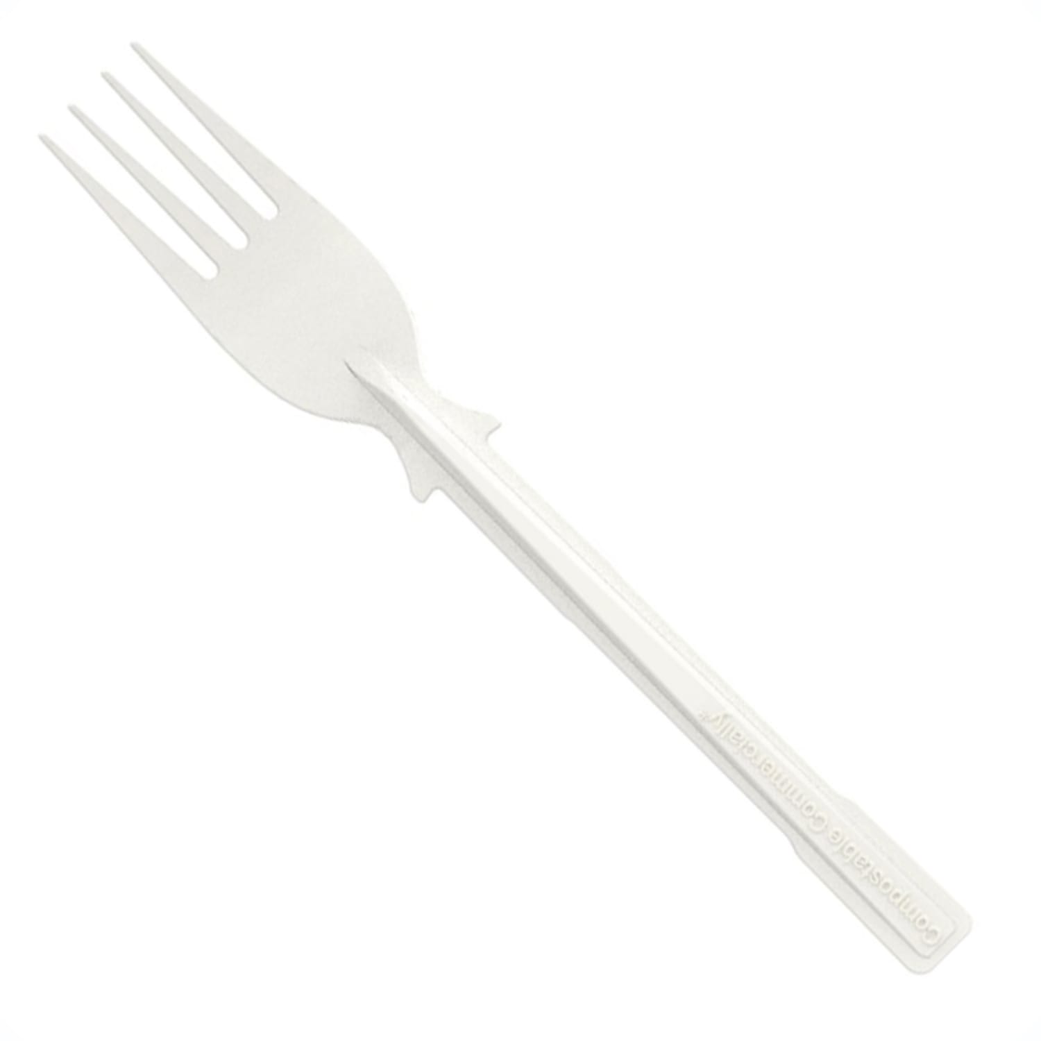 Dixie TriTower Compostable Forks, White, 40 Forks Per Box, Case Of 24 Boxes - Image 3