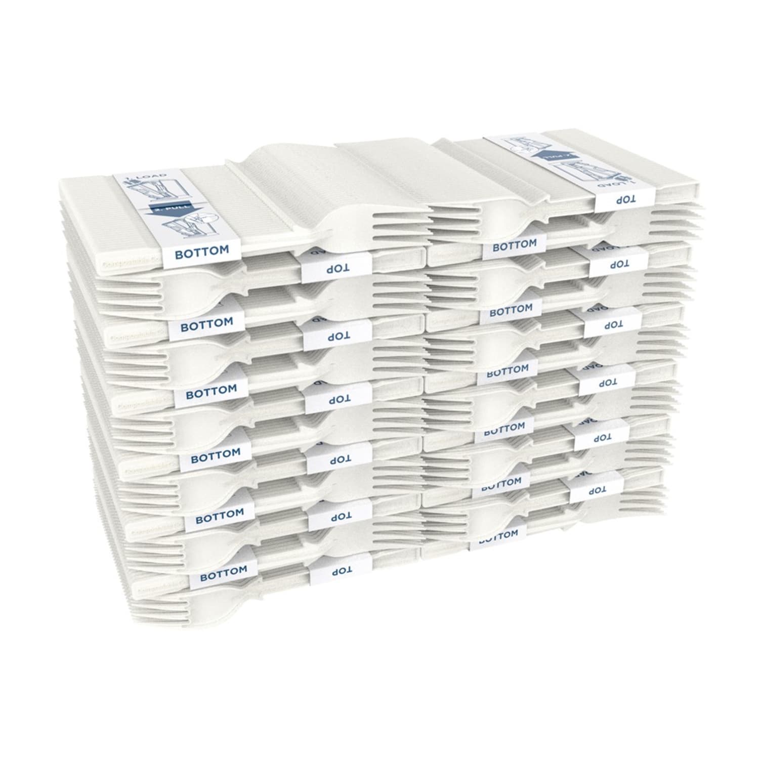 Dixie TriTower Compostable Forks, White, 40 Forks Per Box, Case Of 24 Boxes - Image 5
