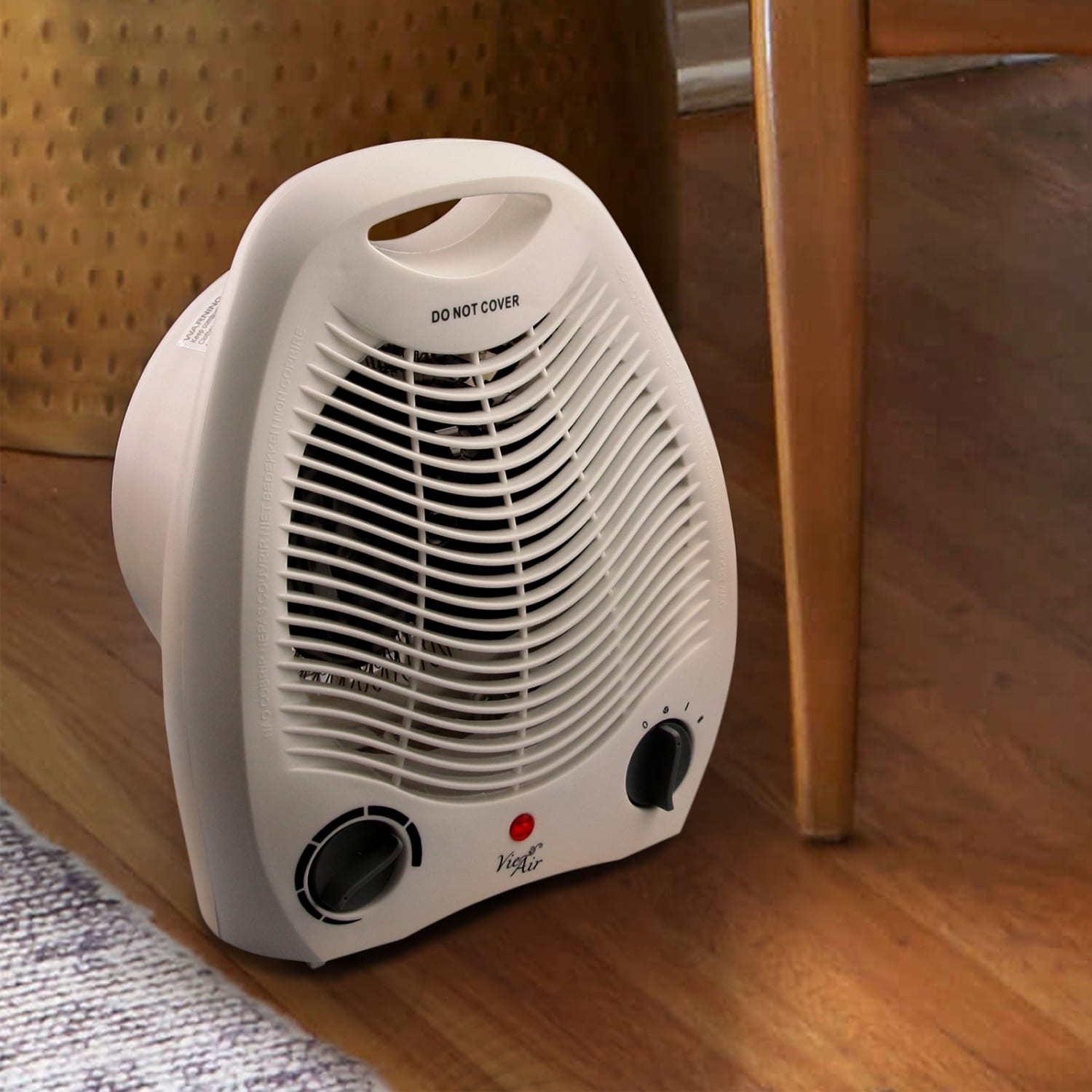 Vie Air 1500-Watt Fan Heater, Office, 5-1/4in x 7-3/4in, White - Image 3