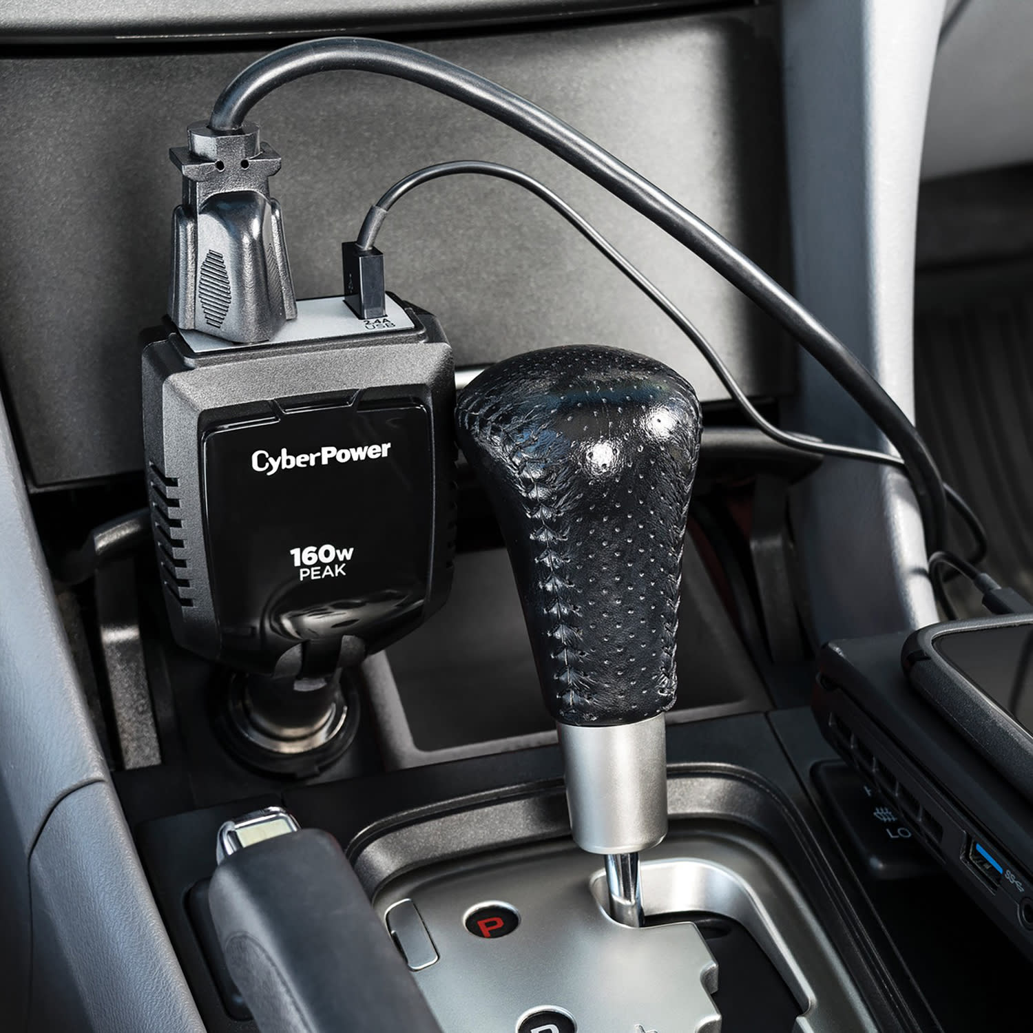 CyberPower 160 Power Inverter With 1 AC Outlet And 1 USB Port, Black, CPS160PBURC1 - Image 5