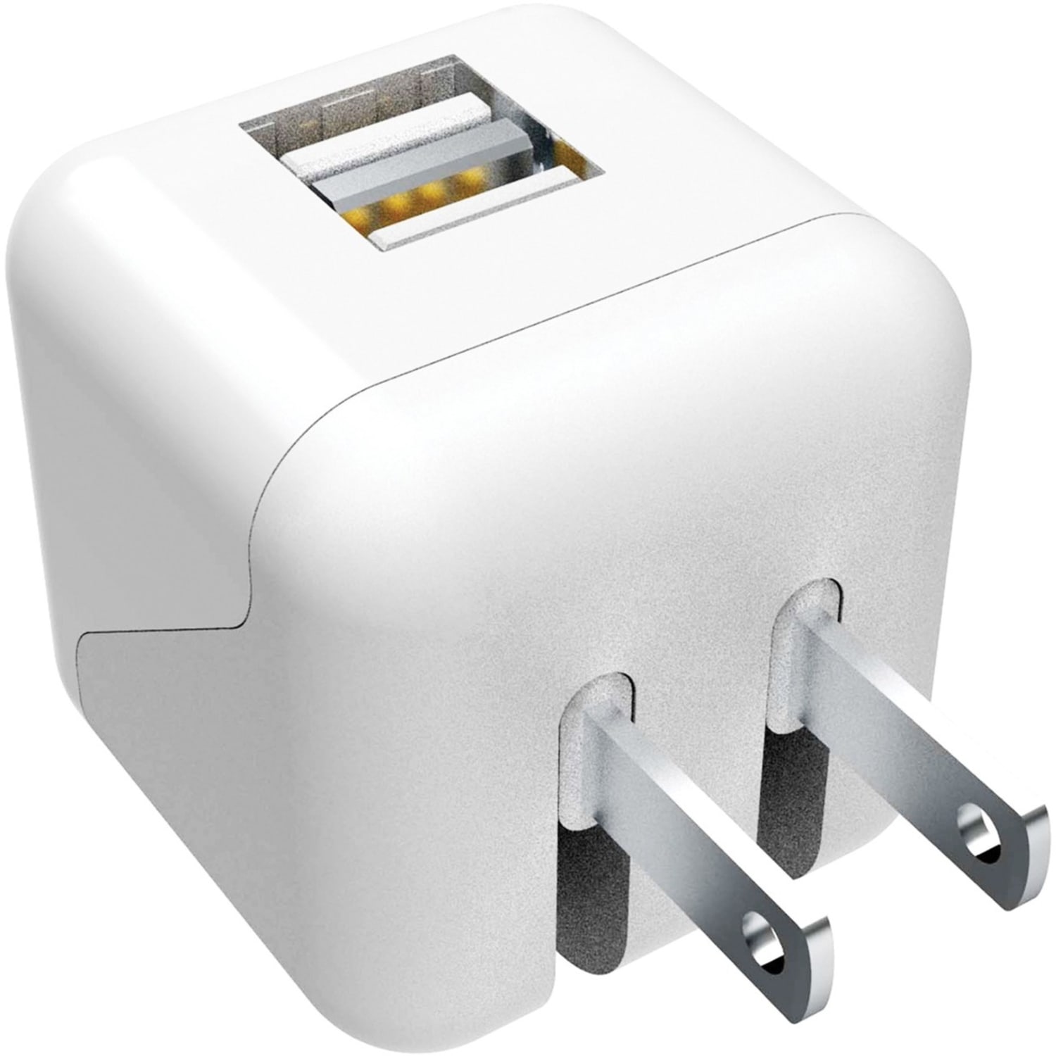 Bower XYST 2.4 Amp Dual USB Wall Charger (White)  120 V AC, 230 V AC Input  5 V DC Output  2.40 A  White