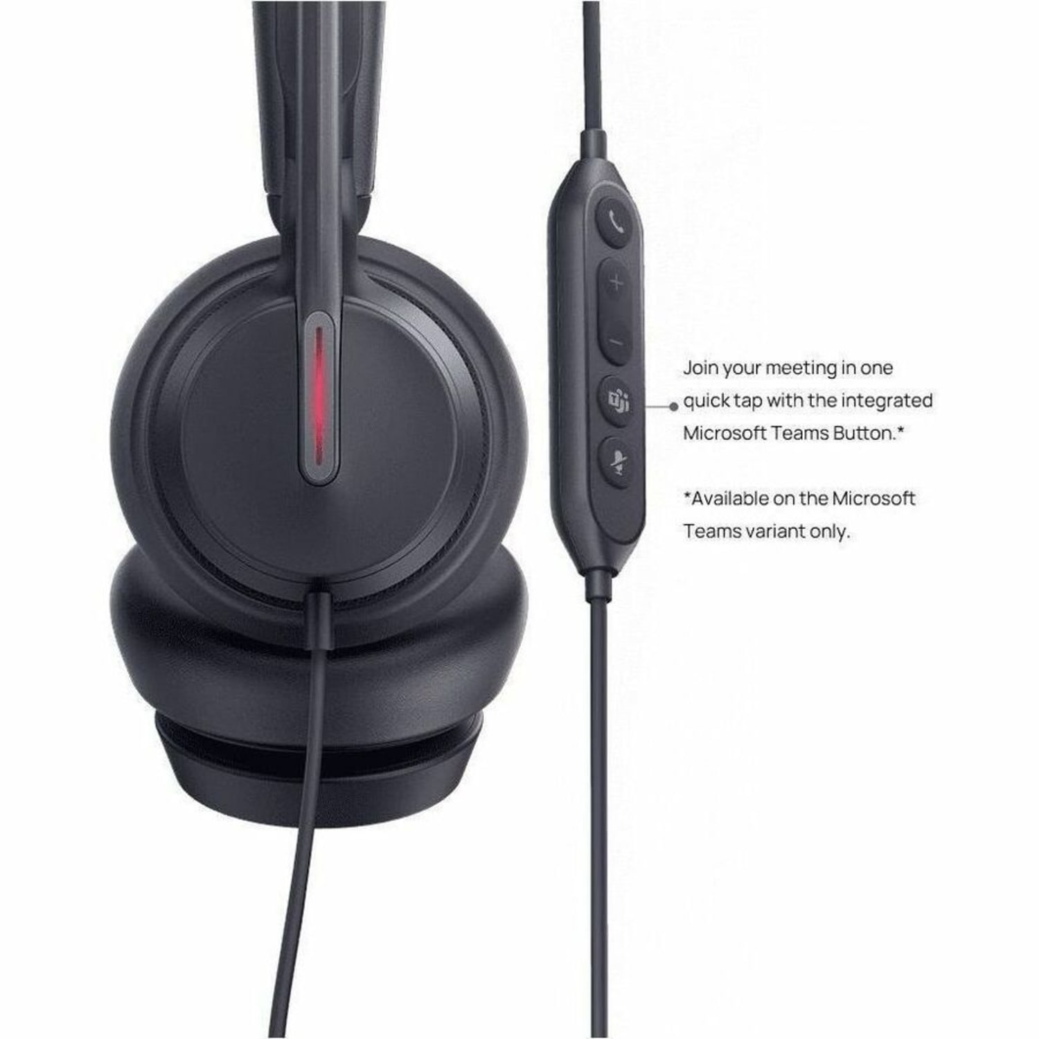 Yealink UH46 Wired Headset, Stereo, 20 Hz to 20 kHz, Over-the-head, Binaural, Supra-aural, 4.92ft Cable, Black - Image 5
