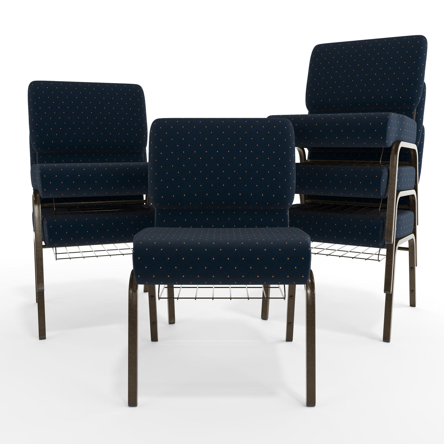 Flash Furniture HERCULES Series Church Chair With Book Rack Navy Blue DotGold Vein PopularChairscom Flash Furniture HERCULES Series Church Chair With Book Rack Navy Blue DotGold Vein PopularChairscom