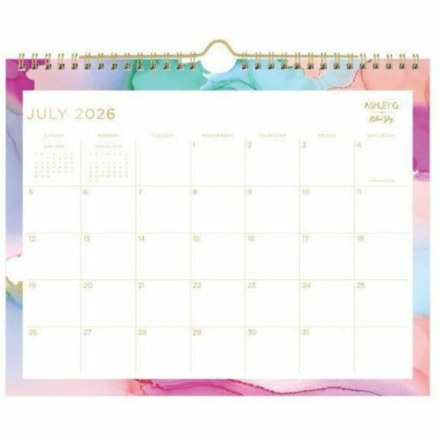 Wall Calendar AG Multi Color Smoke - 11x8.75 AY26-27 Monthly Safety Wirebound - - Image 6