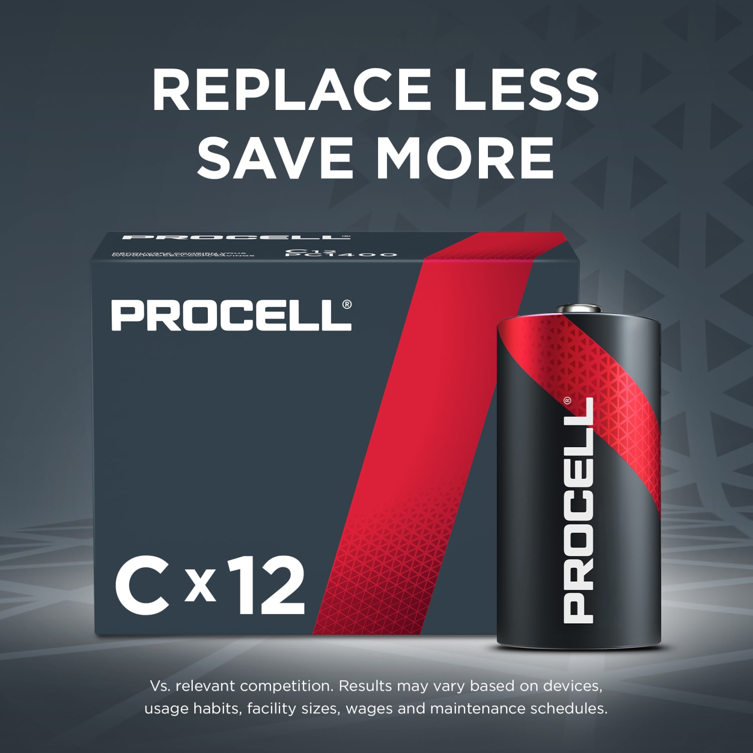 Procell PC-1400 Alkaline General Purpose C Batteries, Pack Of 12 - Image 4