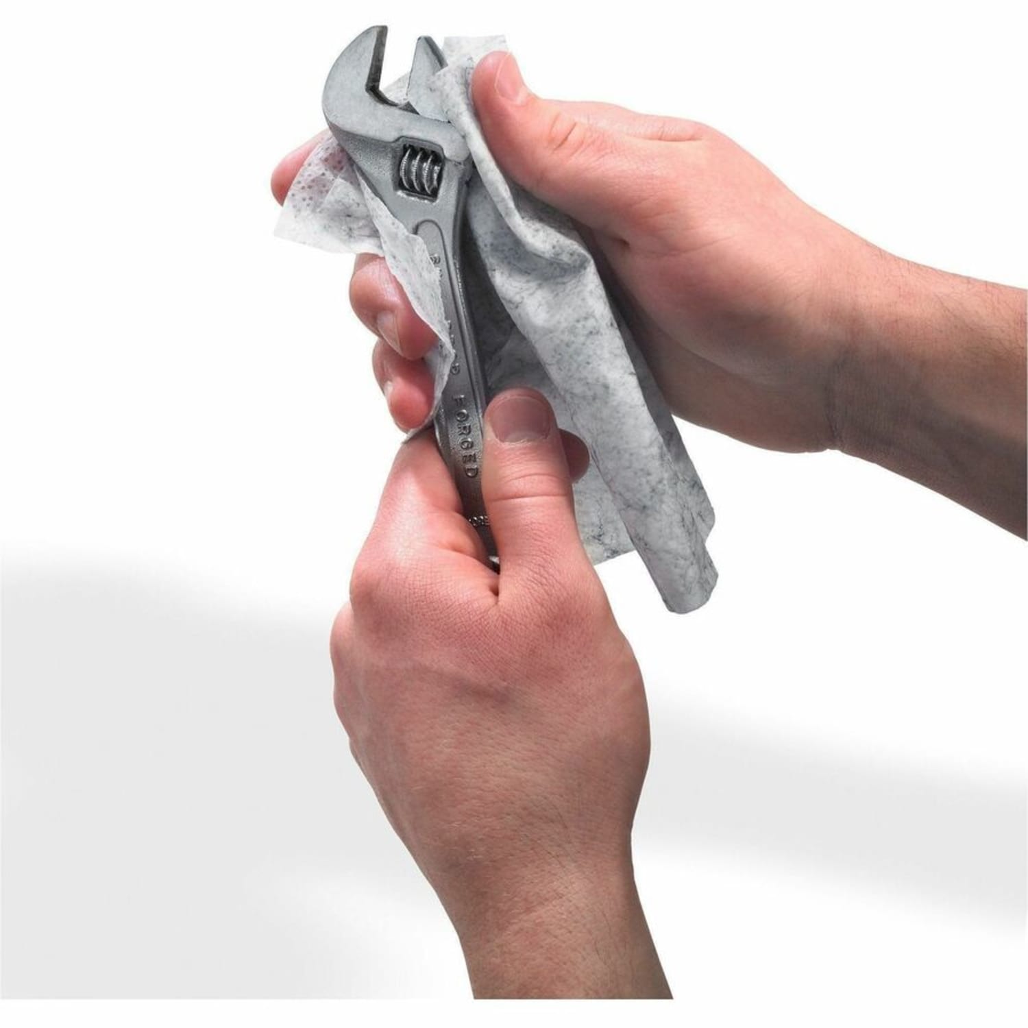 Gojo Scrubbing Towels - 10.50in Width x 13in Length - White - 72 Tub - 6 / Carton - Image 5