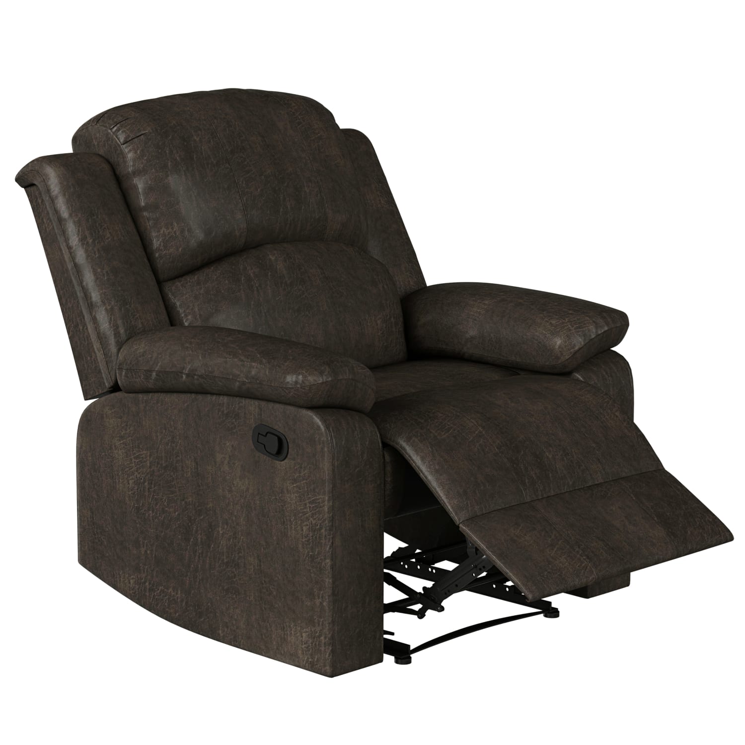 Relax A Lounger Dorian Faux Suede Manual Recliner, Brown - Image 5