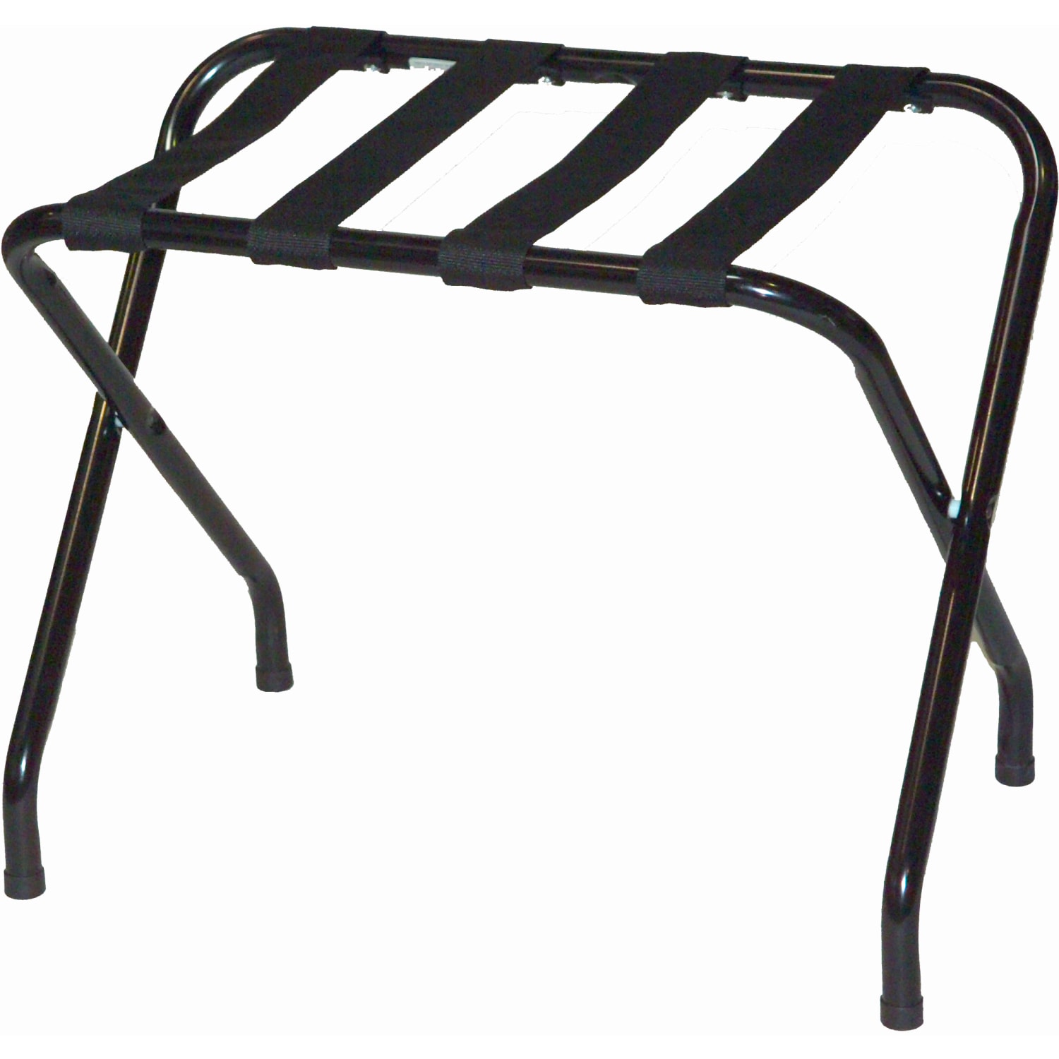 CSL Flat Top Metal Luggage Racks, 20inH x 26inW x 16inD, Black/Black, Pack Of 6 Racks