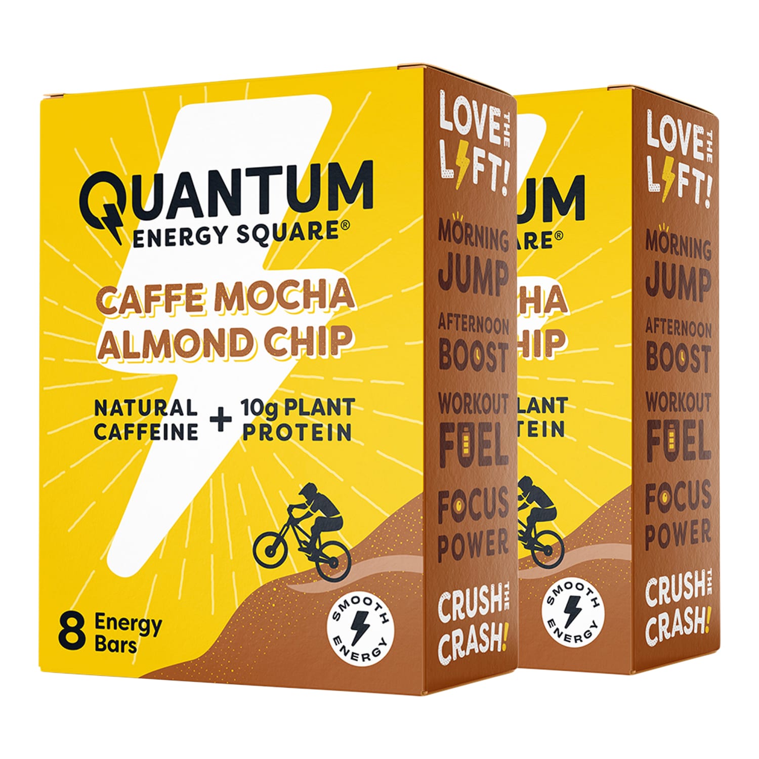 QUANTUM ENERGY SQUARE CAFFE MOCHA ALMOND CHIP HEALTH BARS - 16-1.69 OZ