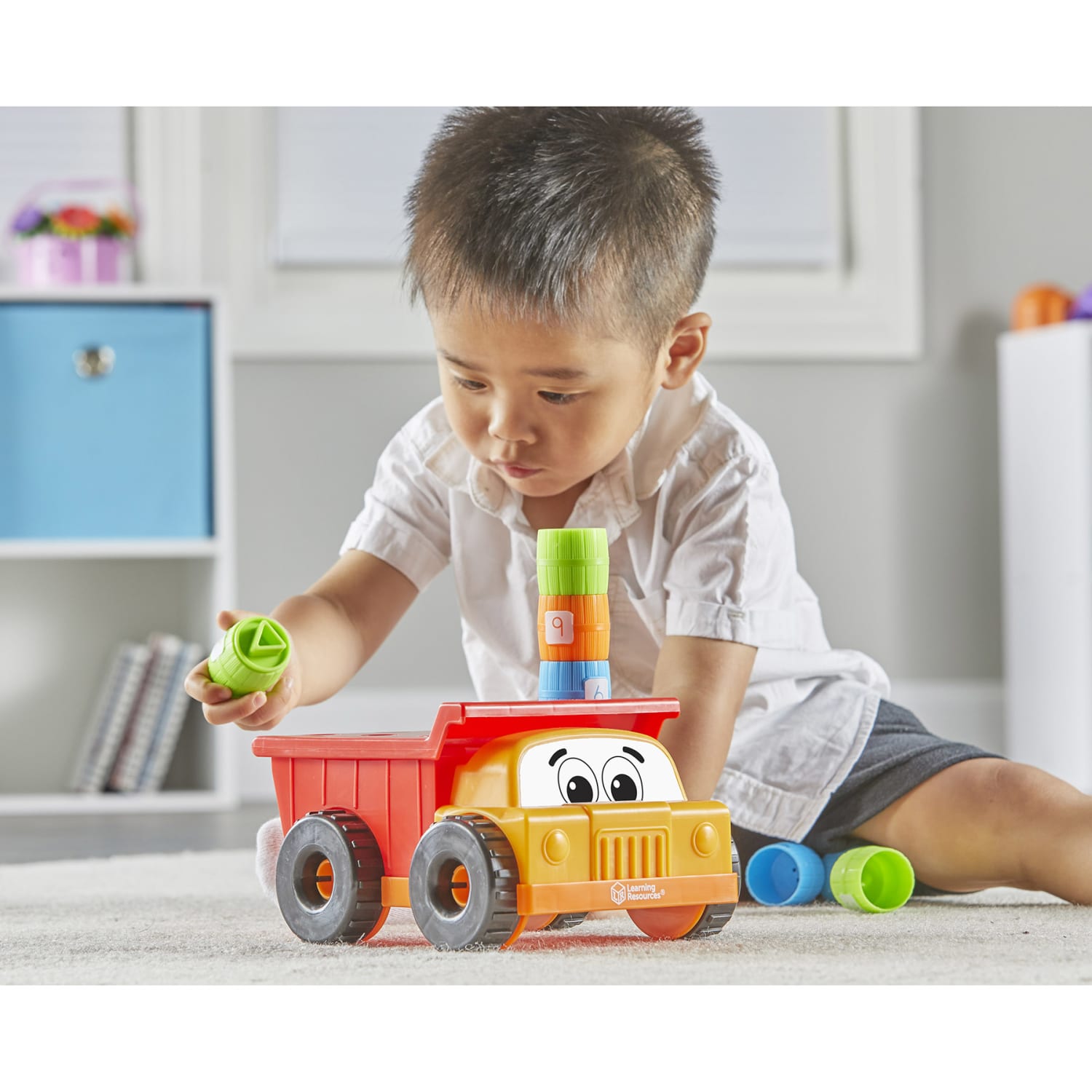 Learning Resources Tony the Peg Stacker Dump Truck, Multicolor, Pre-K - Image 6