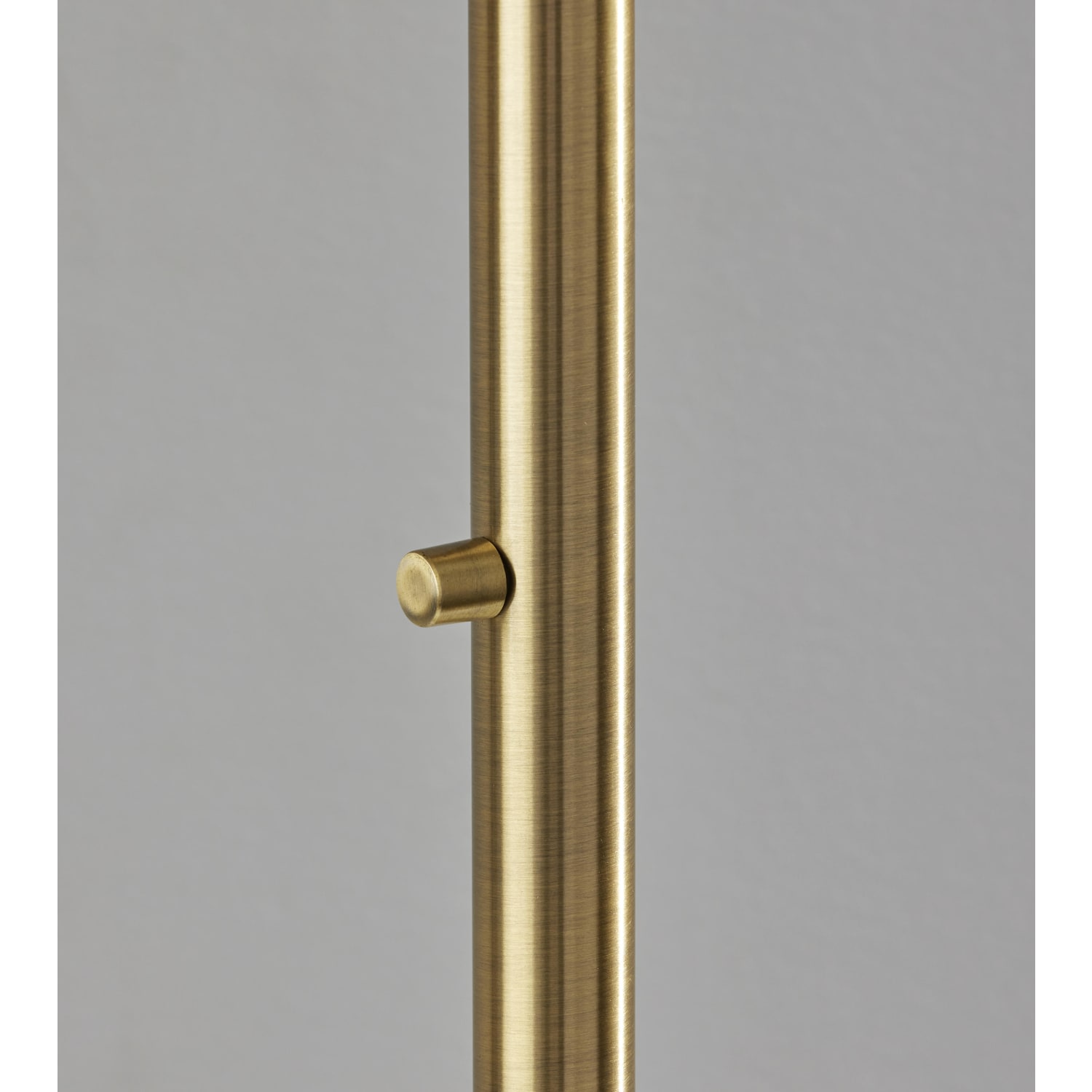 Adesso Bowery Arc Floor Lamp, 73-1/2inH, Natural/Beige/Antique Brass - Image 4