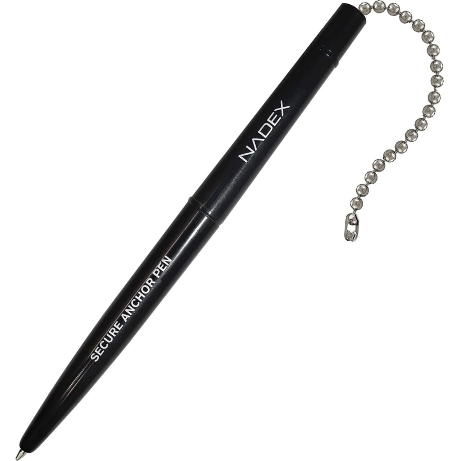 Nadex Coins Ball and Chain Security Pen Set (4 Pens) - Rubber - Black - Image 3