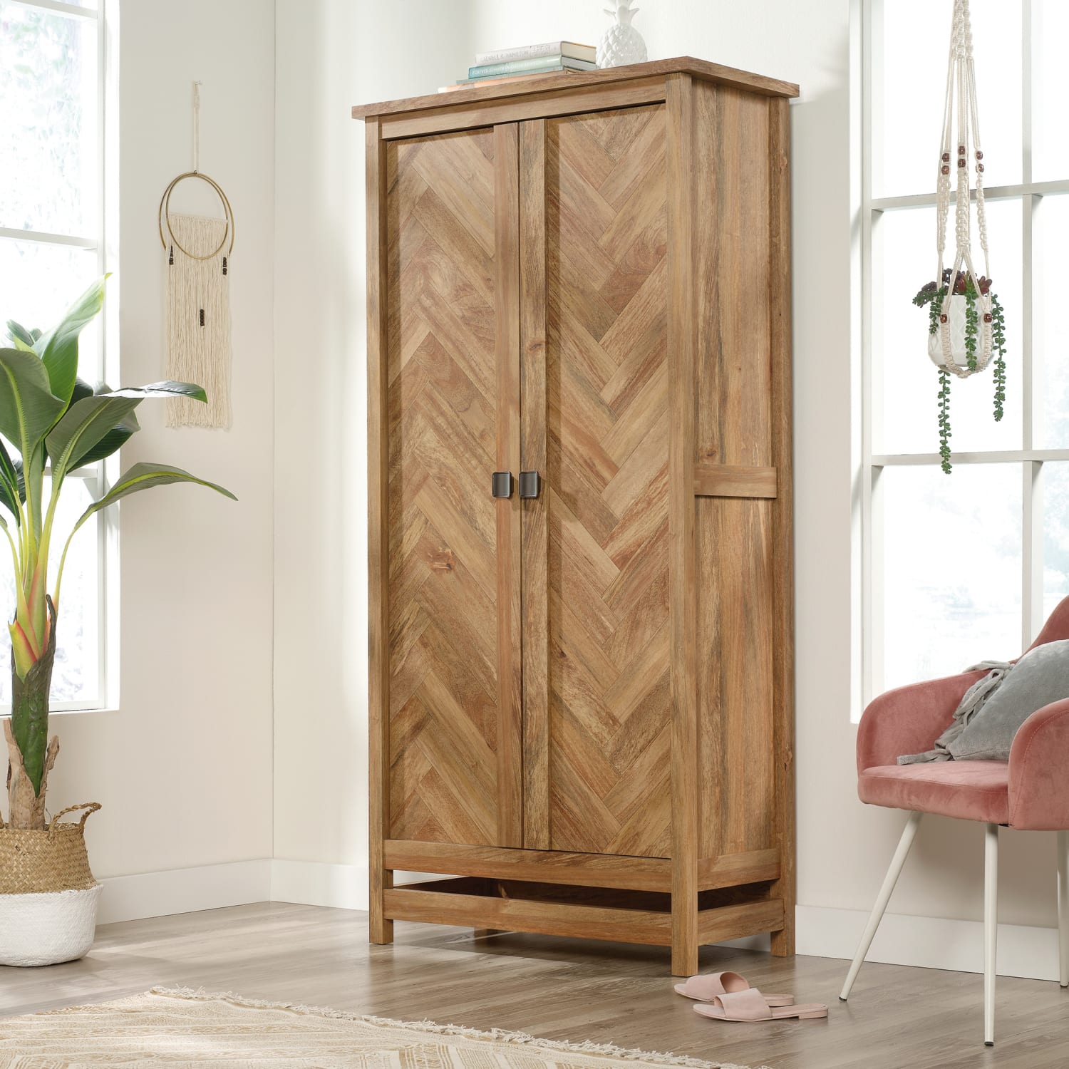 Sauder Cannery Bridge Storage Cabinet, 72inH x 35-1/4inW x 16-1/4inD, Sindoori Mango - Image 3