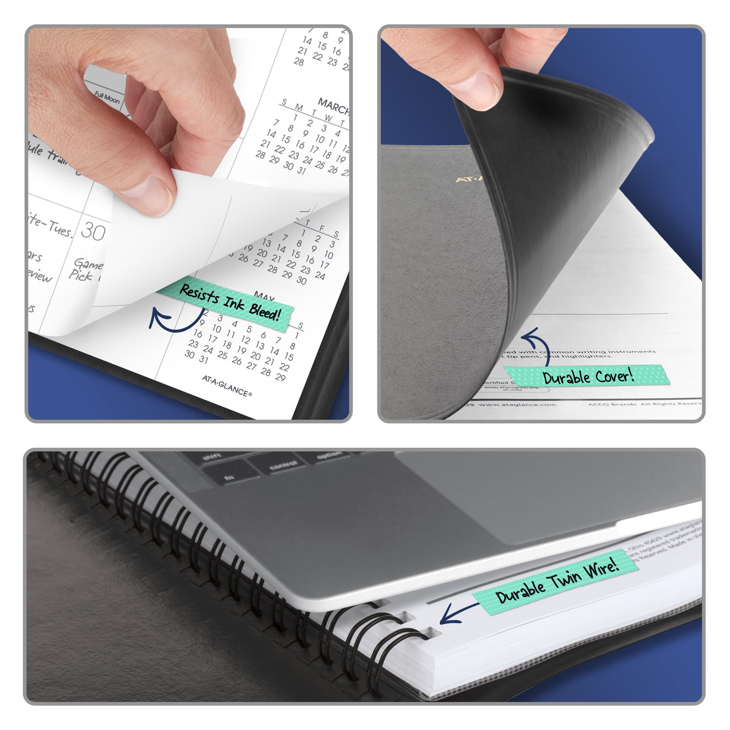 AT-A-GLANCE 2027 15-Month Monthly Planner, Black, Large, 9in x 11in - Image 6