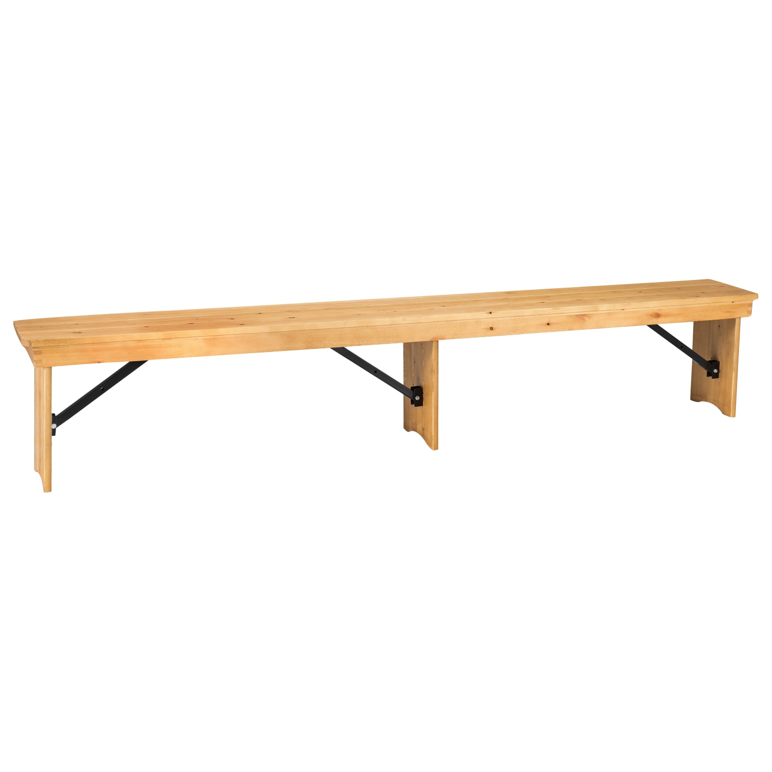 Flash Furniture HERCULES Series Folding Farm Bench 17 34inH x 12inW x 96inD Light Natural PopularChairscom