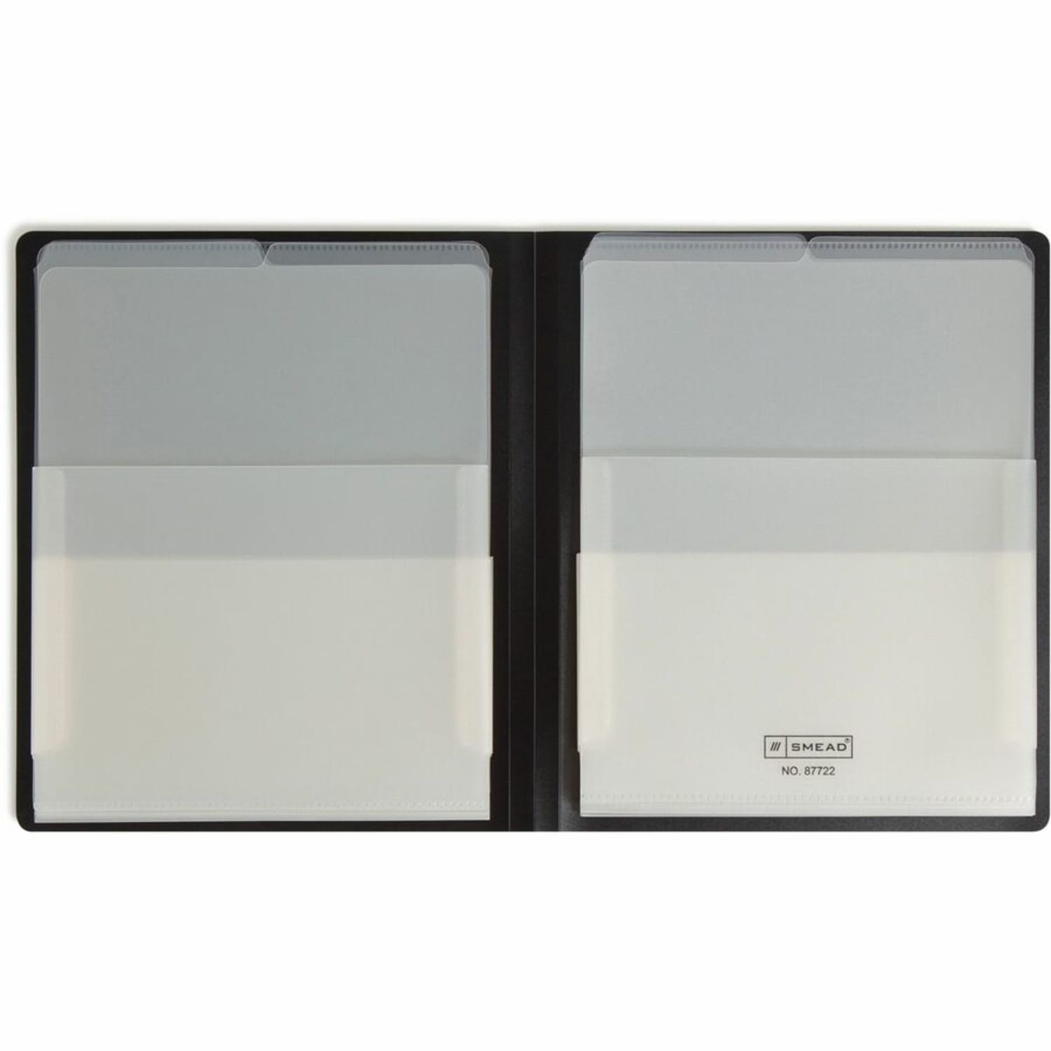 Smead Organized Up Letter Organizer Folder - 8 1/2in x 11in - 50 Sheet Capacity - 8 Pocket(s) - Black - 1 Each - Image 4