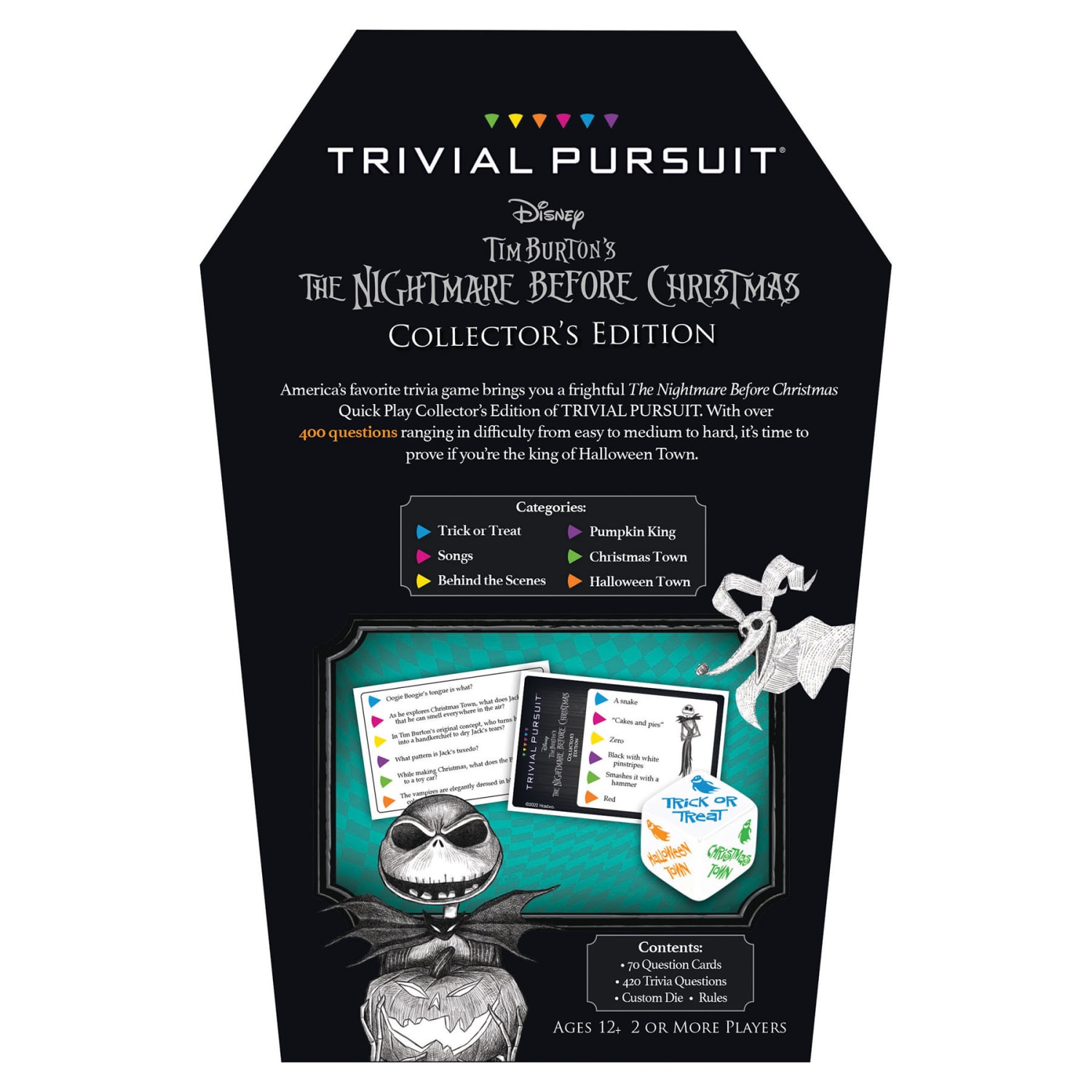 USAopoly TRIVIAL PURSUIT: Disney Tim Burtons The Nightmare Before Christmas Collectors Edition Board Game - Image 4