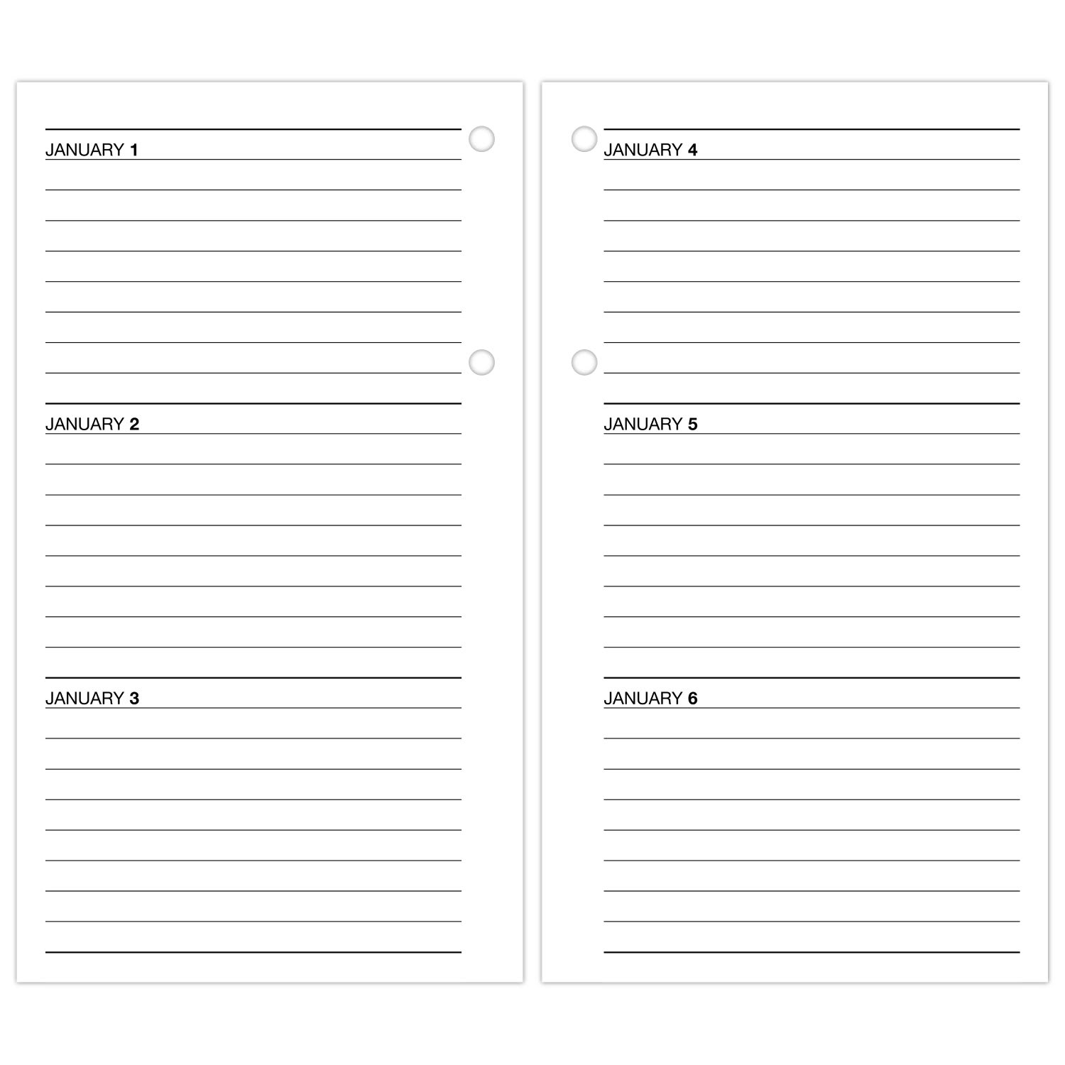 AT-A-GLANCE 2027 Daily Loose-Leaf Desk Calendar Refill, Standard, 4 1/2in x 8in - Image 5