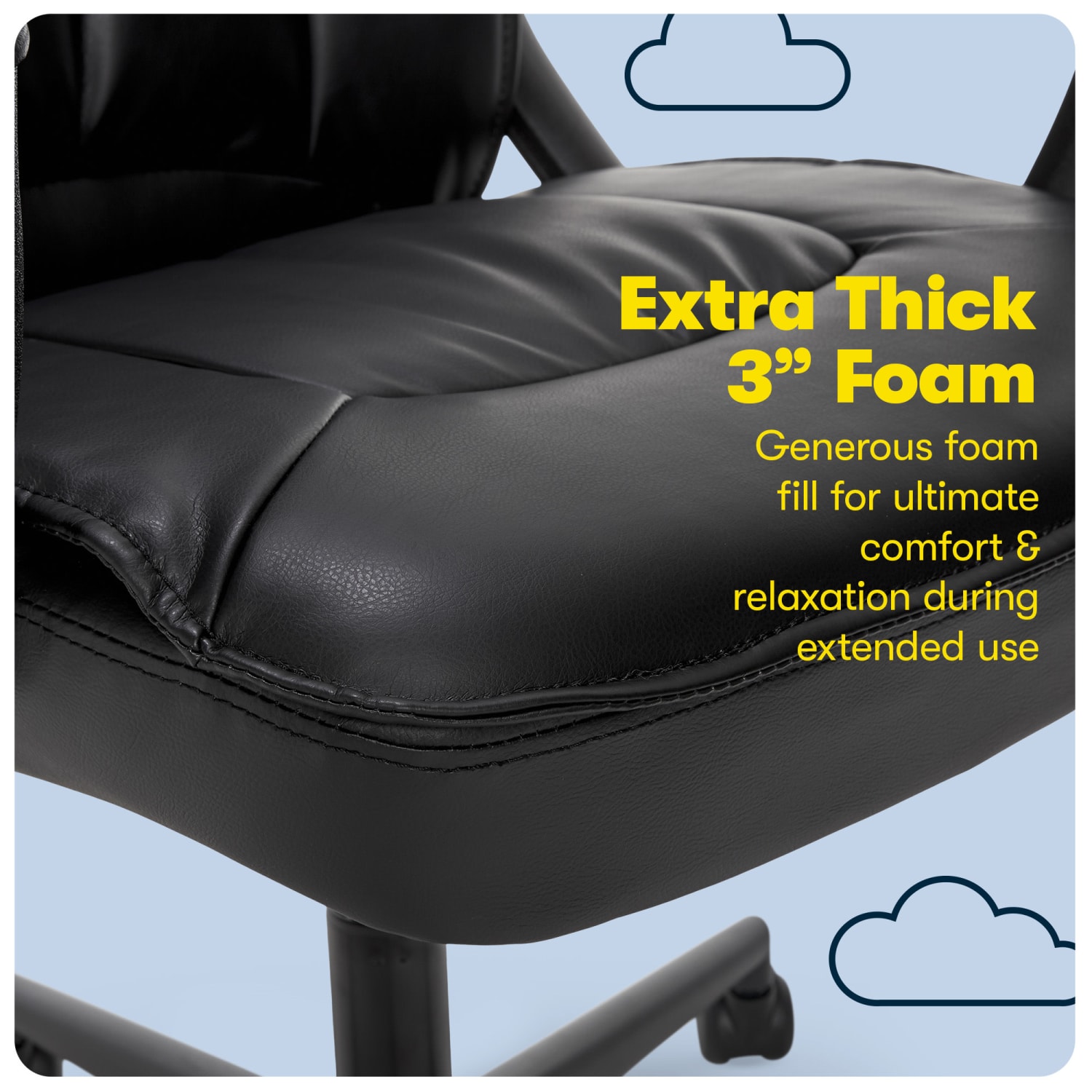 Serta Style Hannah I Bonded Leather HighBack Office Chair Comfort Black PopularChairscom Serta Style Hannah I Bonded Leather High Back Office Chair Comfort Black PopularChairscom