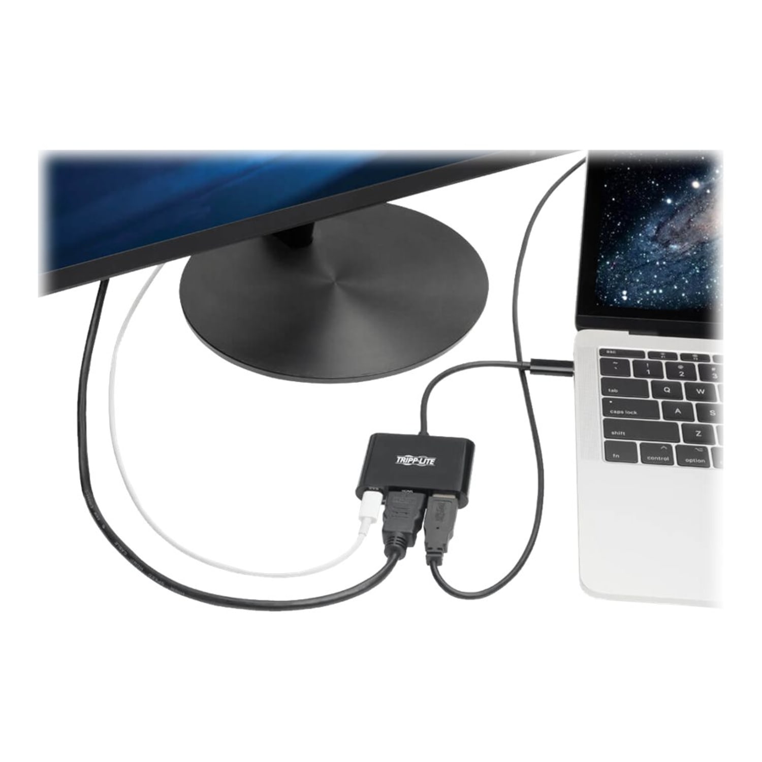 Eaton Tripp Lite Series USB C to HDMI Adapter w/USB-A Hub and PD Charging - USB 3.1, Thunderbolt 3 Compatible, 4K x 2K @ 30 Hz, Black USB Type C, US - Image 5