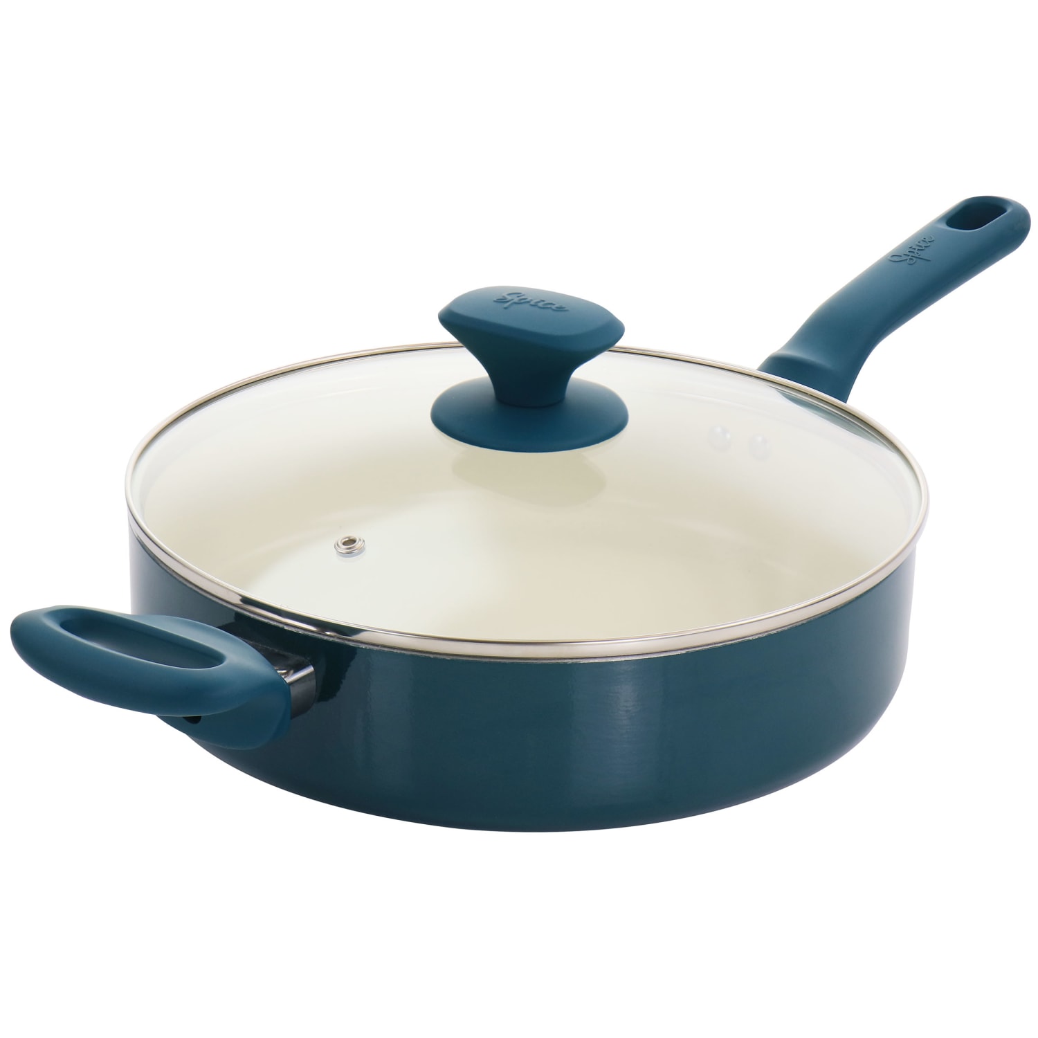 Gibson Tia Mowry Savory Saffron Spice 16-Piece Cookware Set, Teal - Image 5