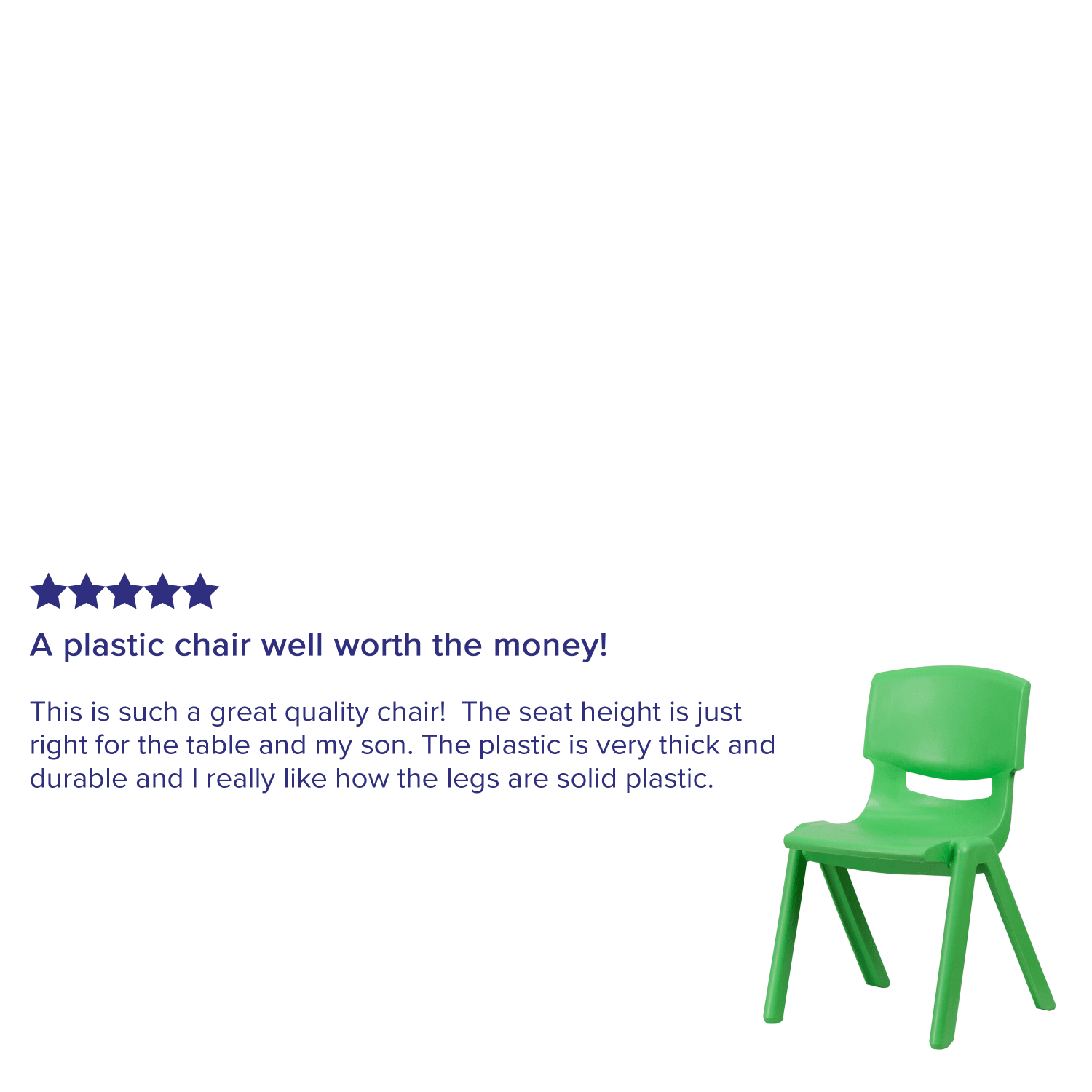 Flash Furniture Plastic Stackable School Chairs With 15-1/2in Seat Height, Green, Set Of 2 Chairs - Image 6