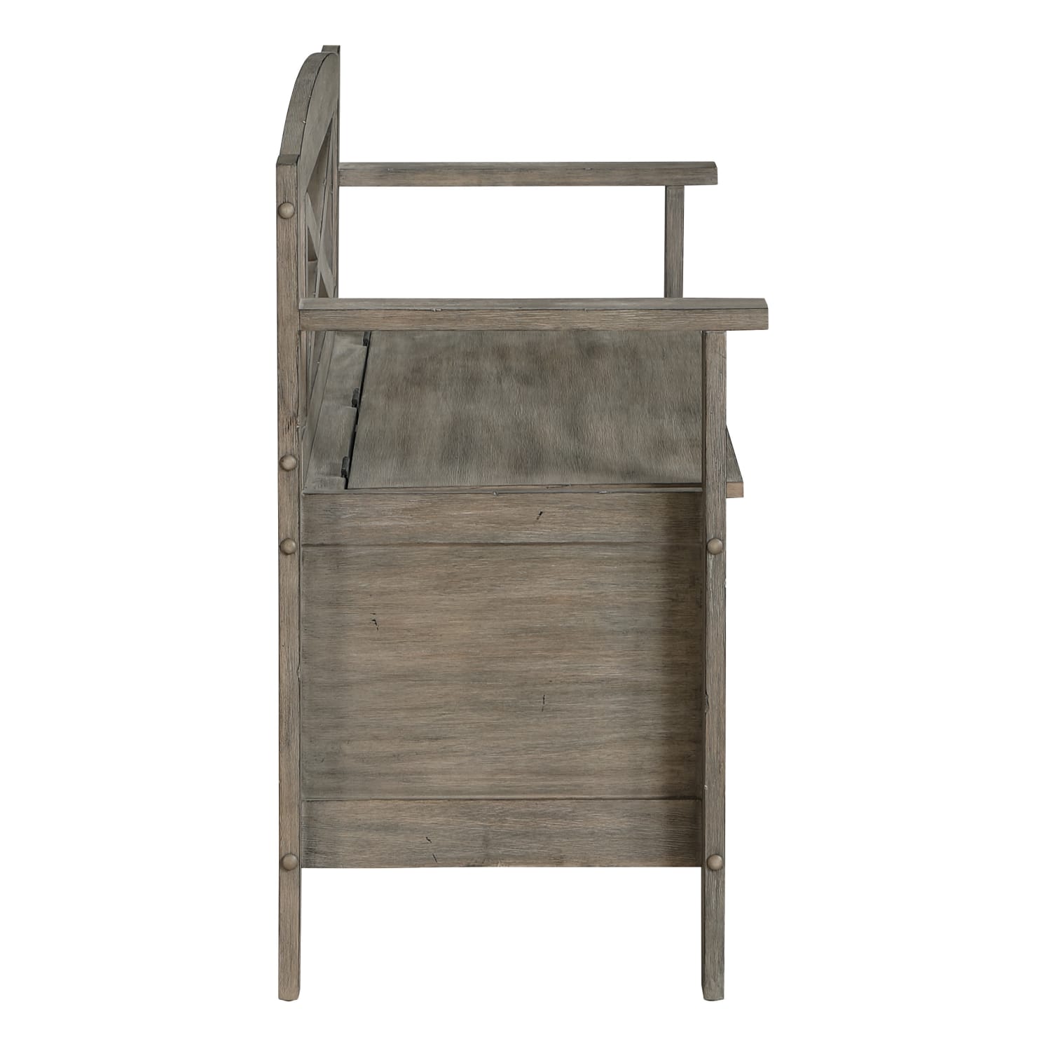 Office Star Metro Wood Bench, 30-1/4inH x 44-1/2inW x 16-3/4inD, Graystone - Image 3