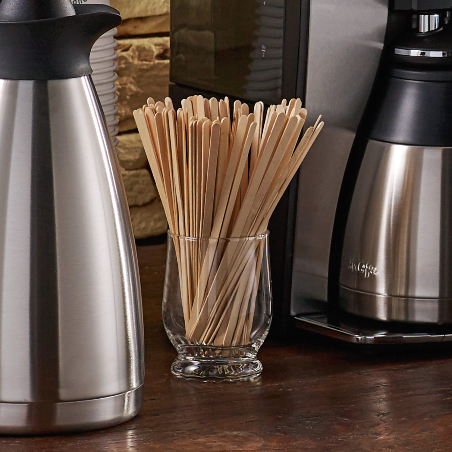 Eco-Products 7in Wooden Stir Sticks - 7in Length - Wood - 10000 / Carton - Woodgrain - Image 3