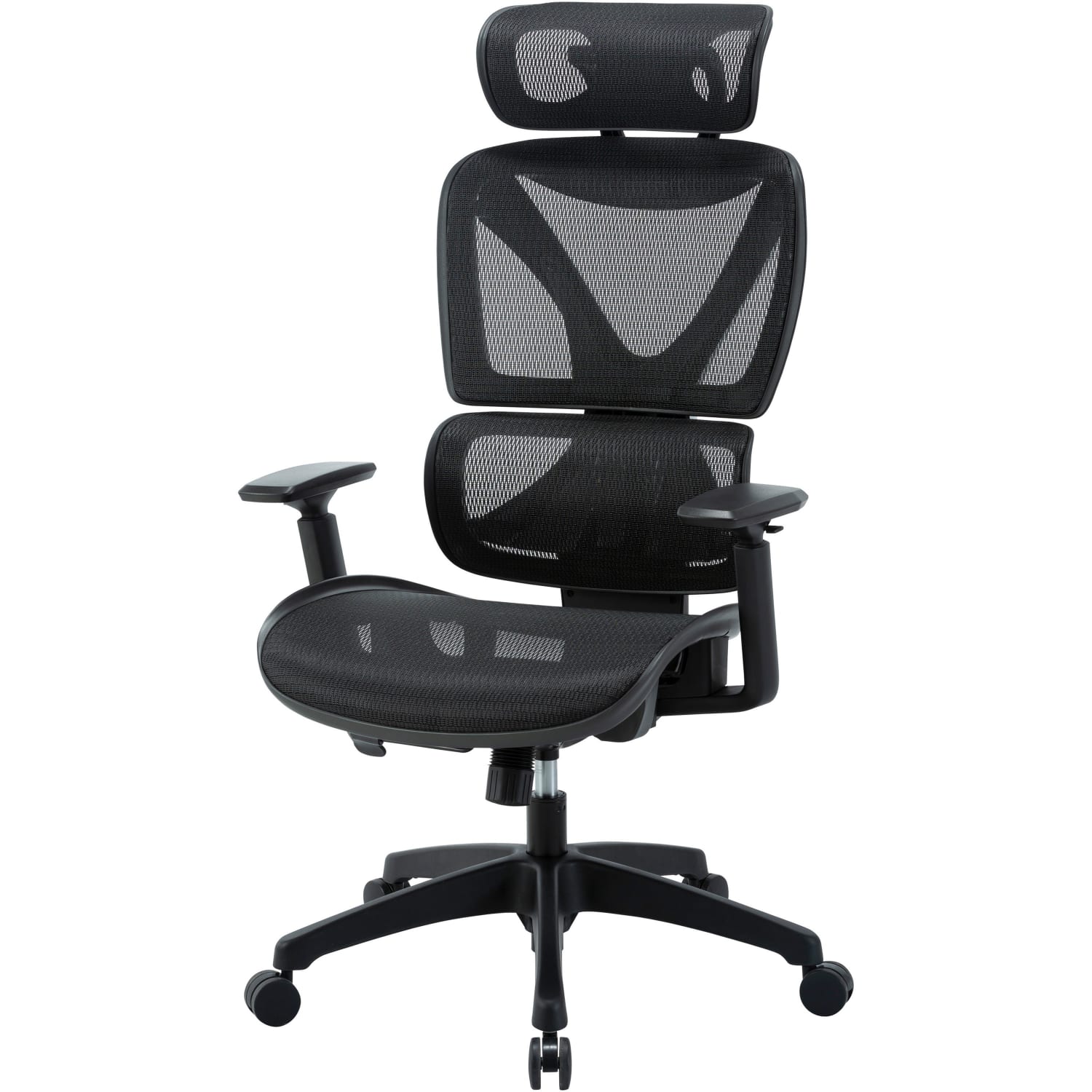 Lorell High back Mesh Chair  Plastic Frame  High Back  5 star Base  Black  Armrest  1 Each PopularChairscom