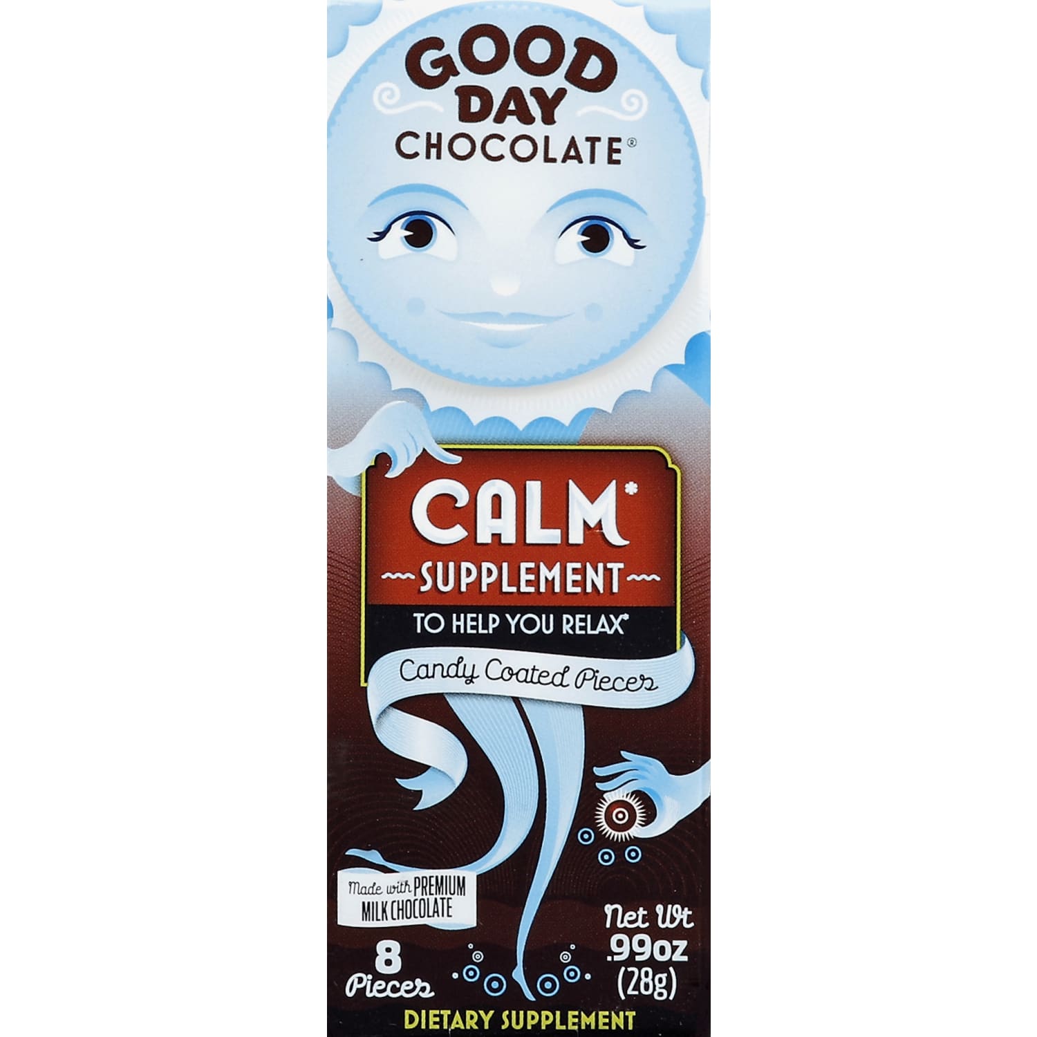 Good Day Chocolate Supplements, Calm Milk Chocolate, .99 oz, Total Qty 12 - Image 4