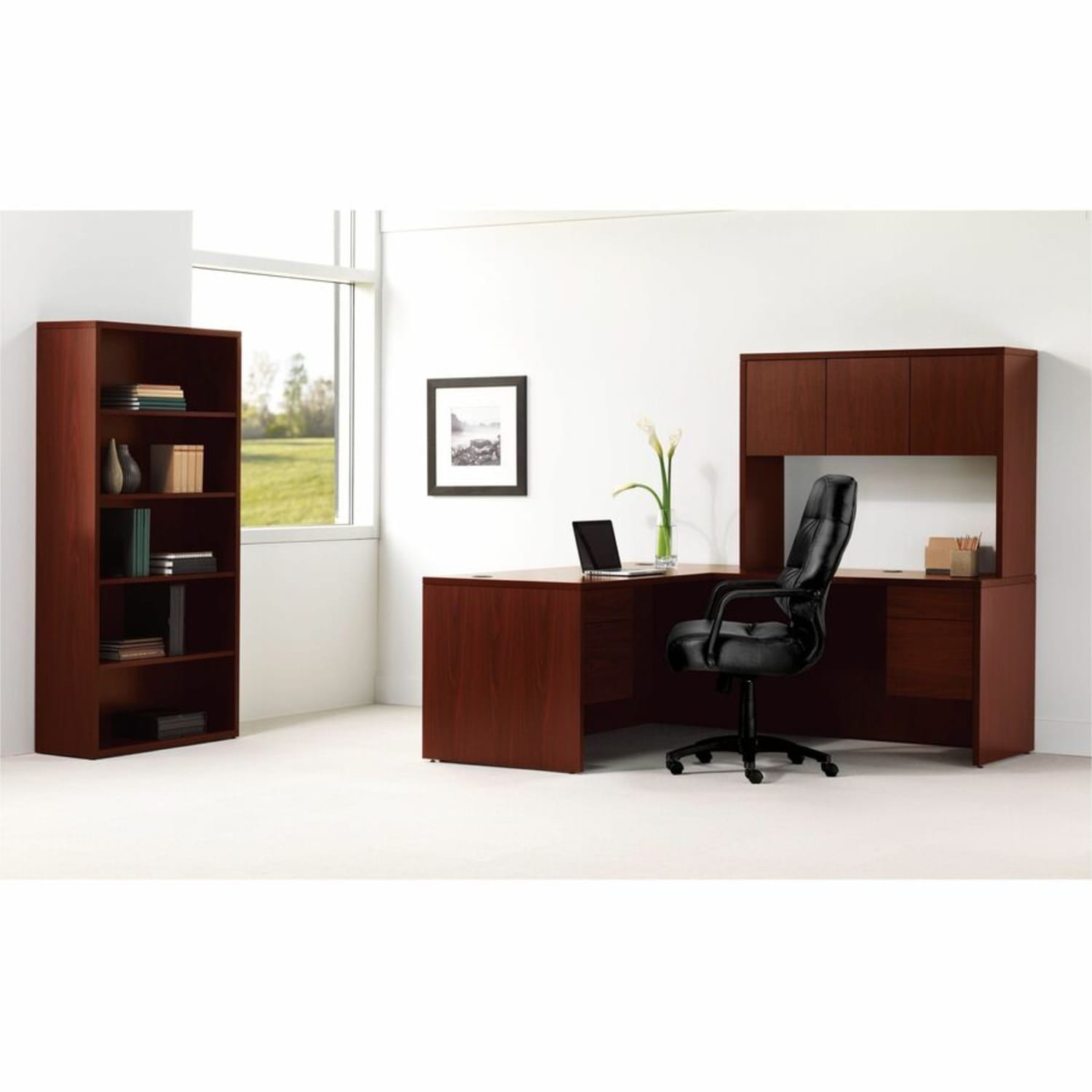 HON 10500 71inH 5-Shelf Bookcase, Sterling Ash - Image 5