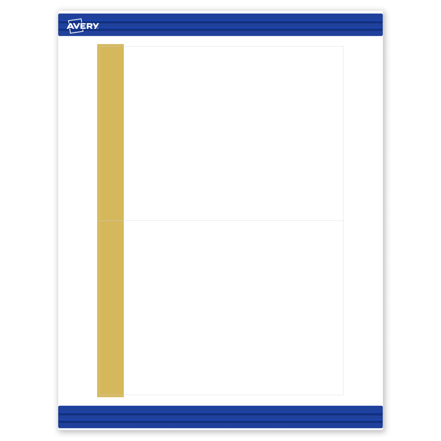 Avery Printable Invitation Cards With Sure Feed Technology, 5in x 7in, Matte White With Preprinted Gold-Dipped Edge, Pack Of 20 - Image 3