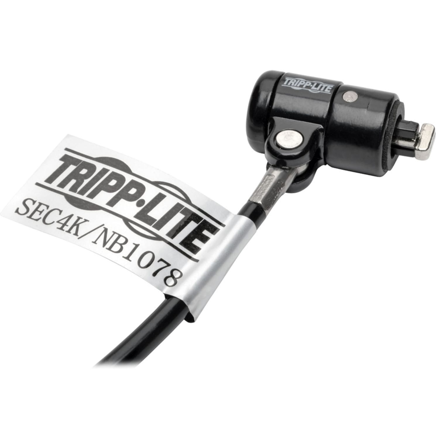 Eaton Tripp Lite Series Security Lock, Keyed, 4 ft. (1.22 m) Cable - Polyvinyl Chloride (PVC), Nickel, Zinc Alloy - 4 ft - SEC4K - Image 4