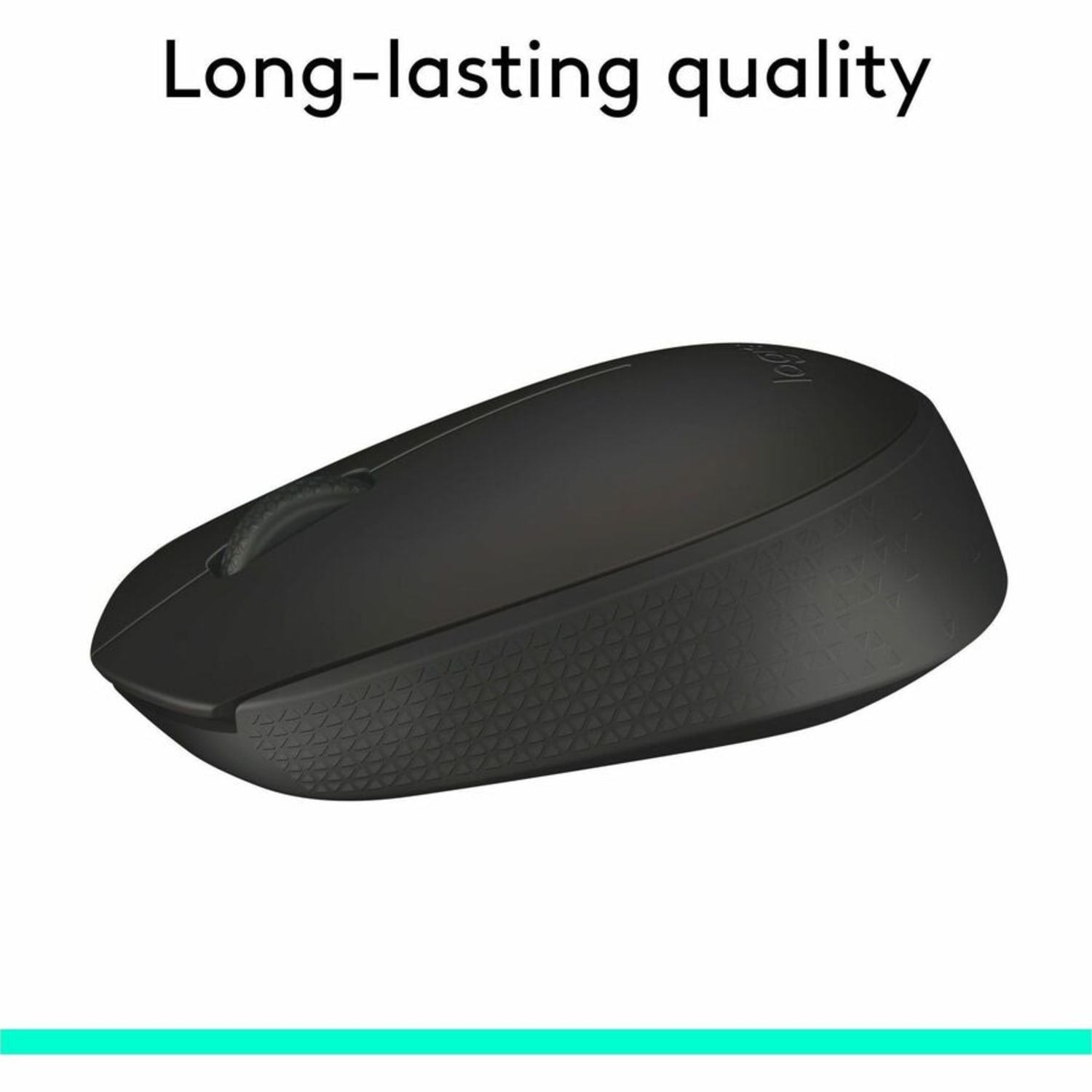 Logitech M170 Mouse - Optical - Wireless - Radio Frequency - Black - USB - Scroll Wheel - 2 Button(s) - Symmetrical - Image 6