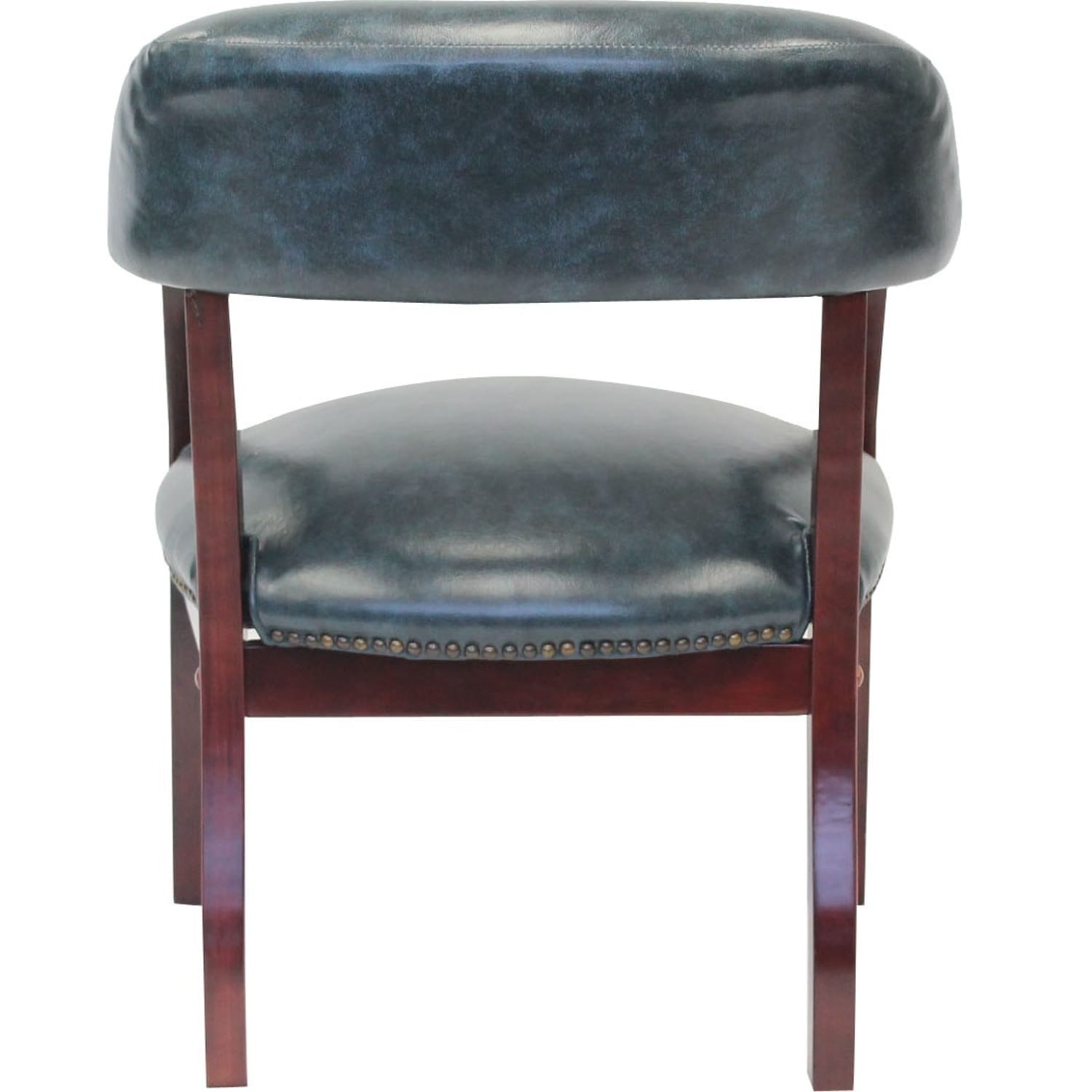 Boss Office Products Captains Guest Arm Chair BlueMahogany PopularChairscom