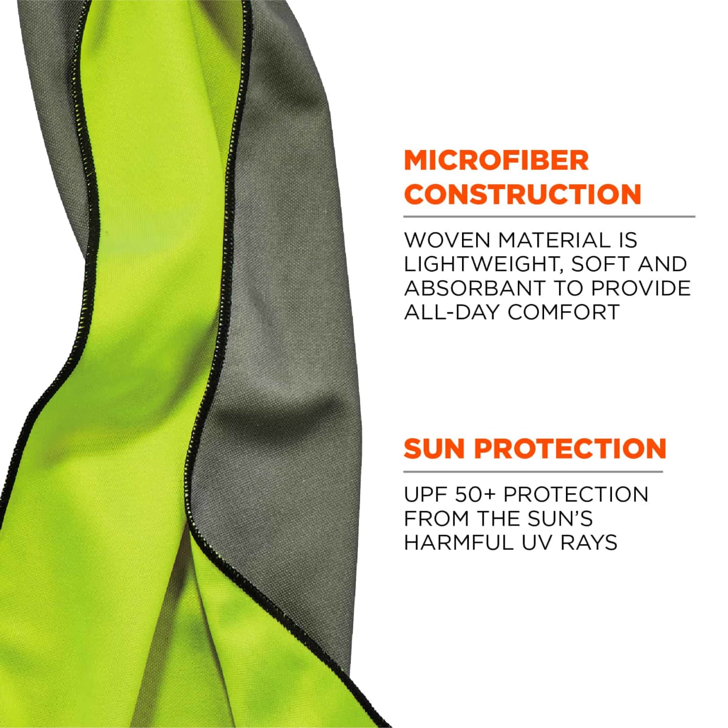 Ergodyne Chill-Its 6602MF Evaporative Microfiber Cooling Towel, Lime - Image 4