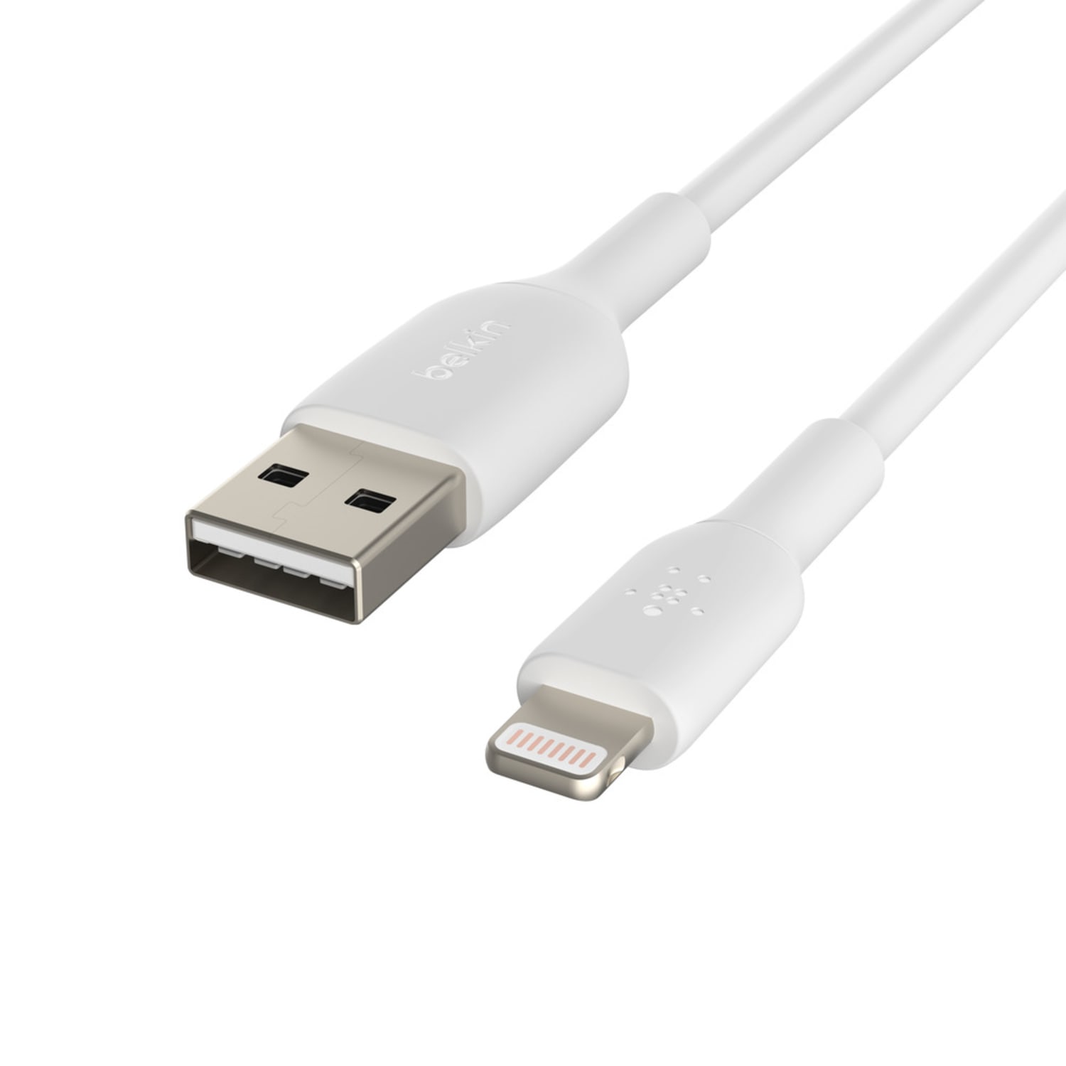 Belkin BoostCharge USB-A To Lightning PVC Cable 2-Pack, White - Image 3