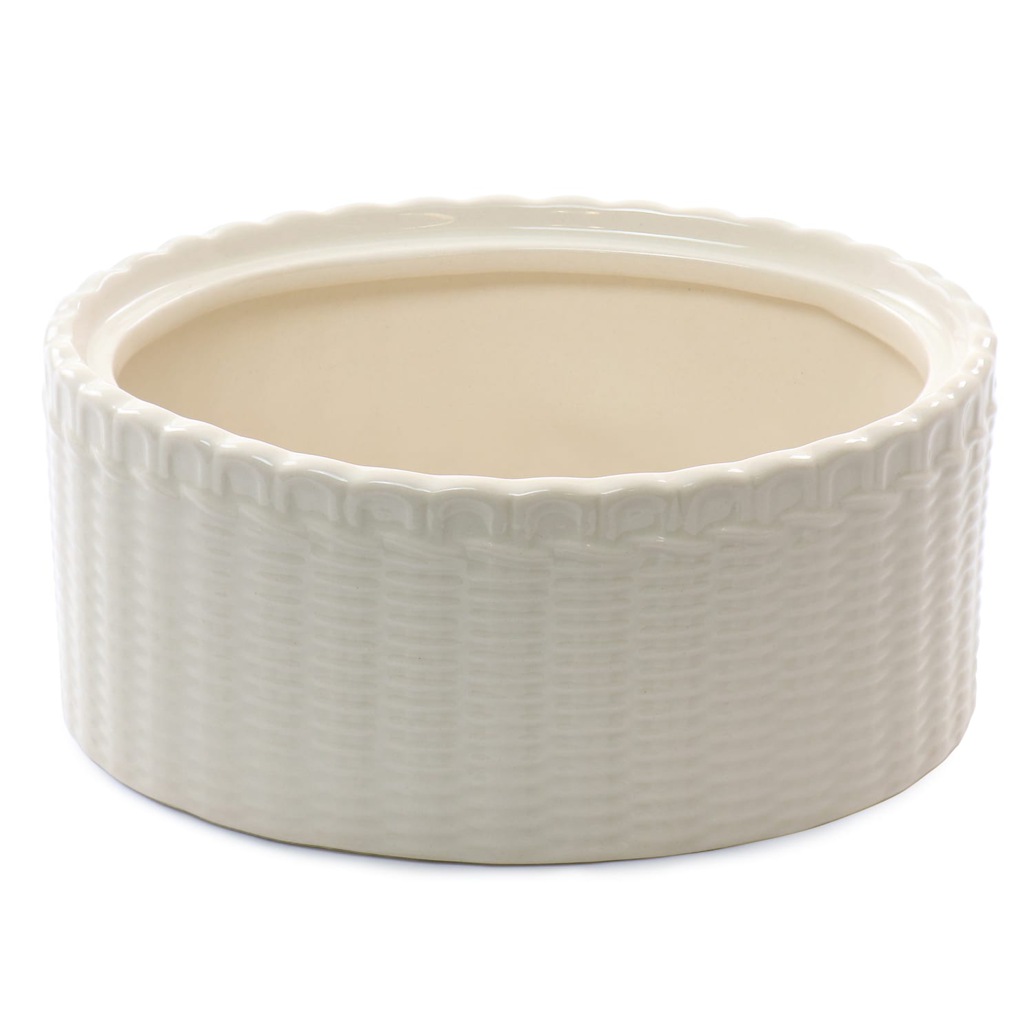 Martha Stewart Stoneware Sculpted Rooster Covered Oval Baker, 6in, Cream - Image 6