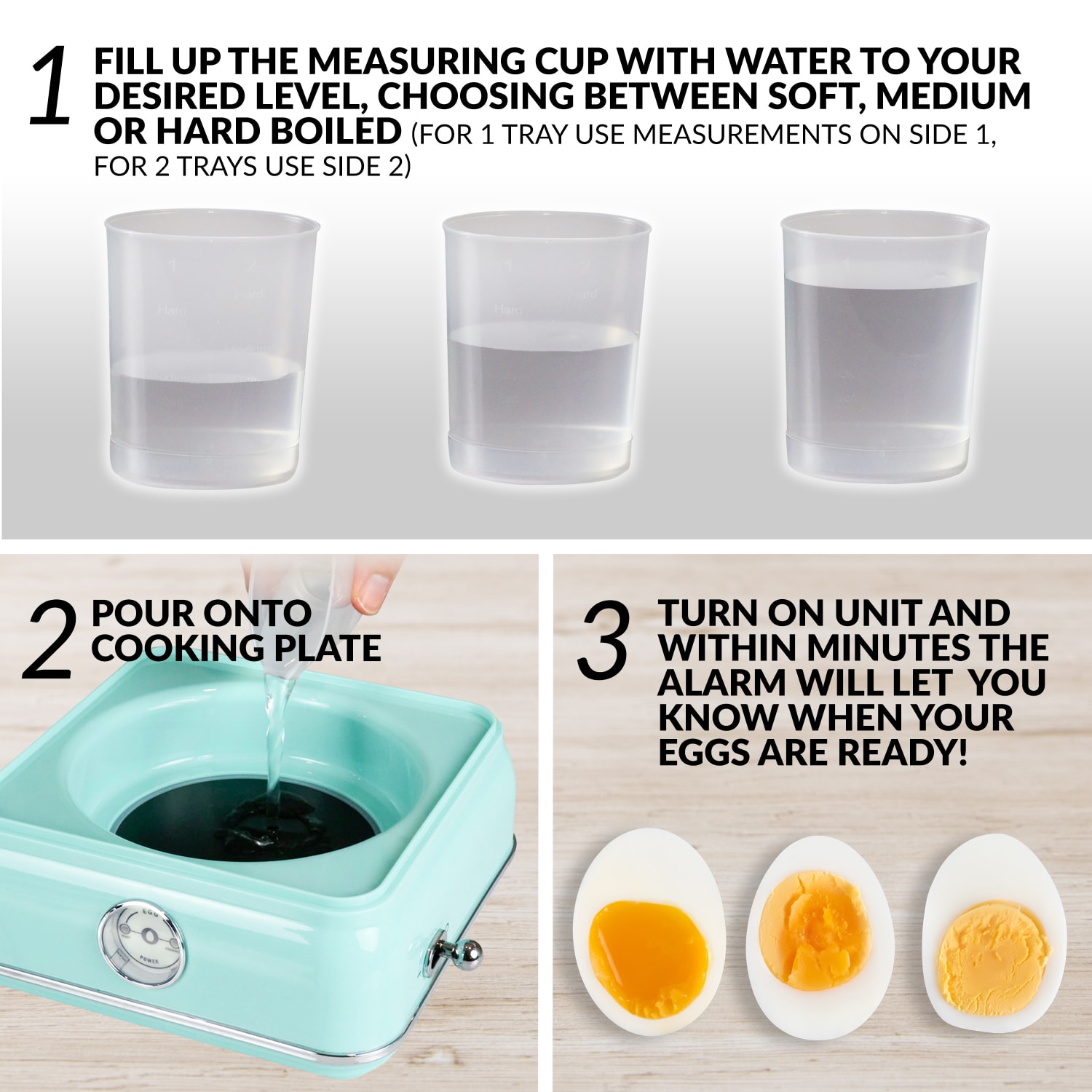 Nostalgia Electrics Classic Retro 14-Capacity Egg Cooker, Aqua - Image 4